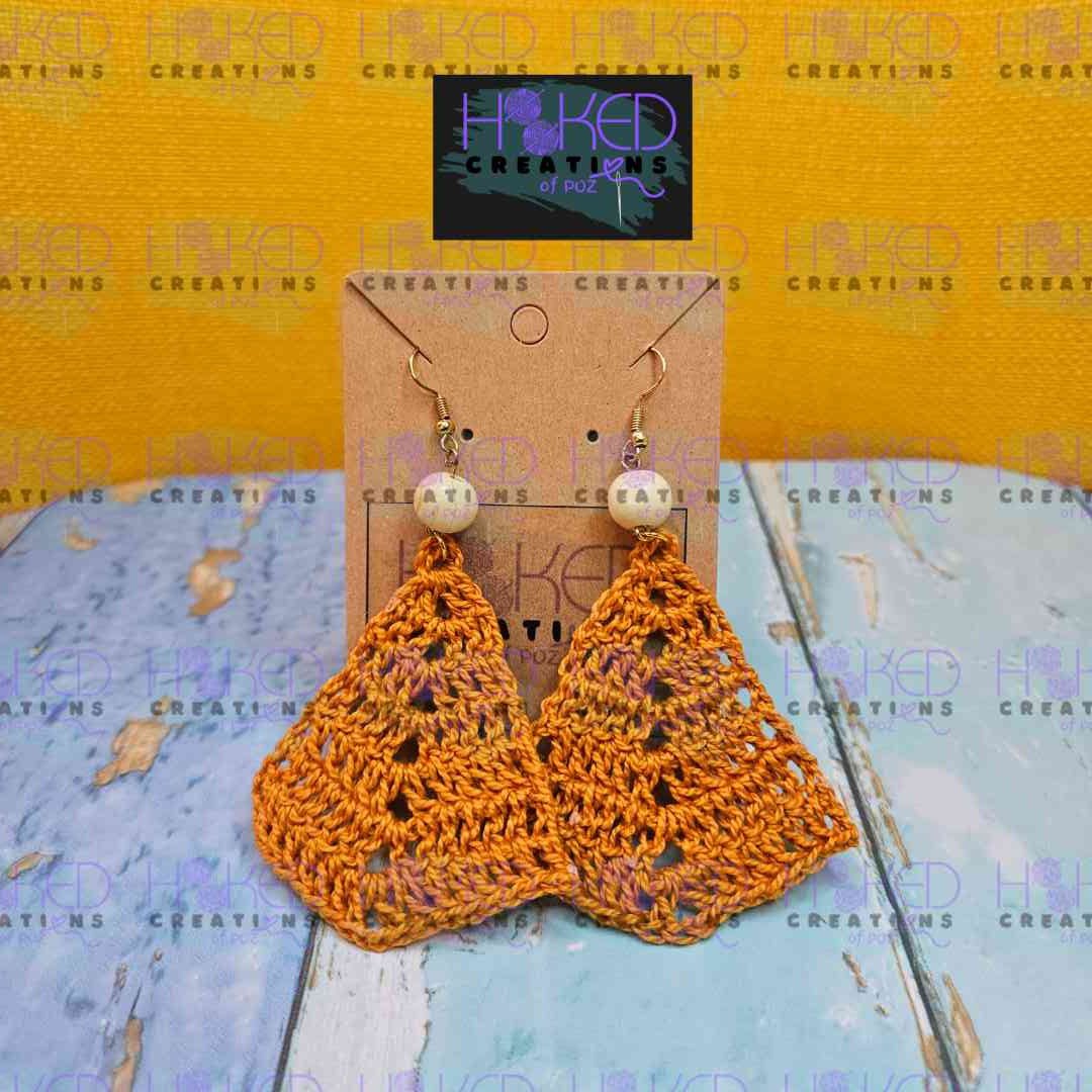 Earrings - Brown Pyramid