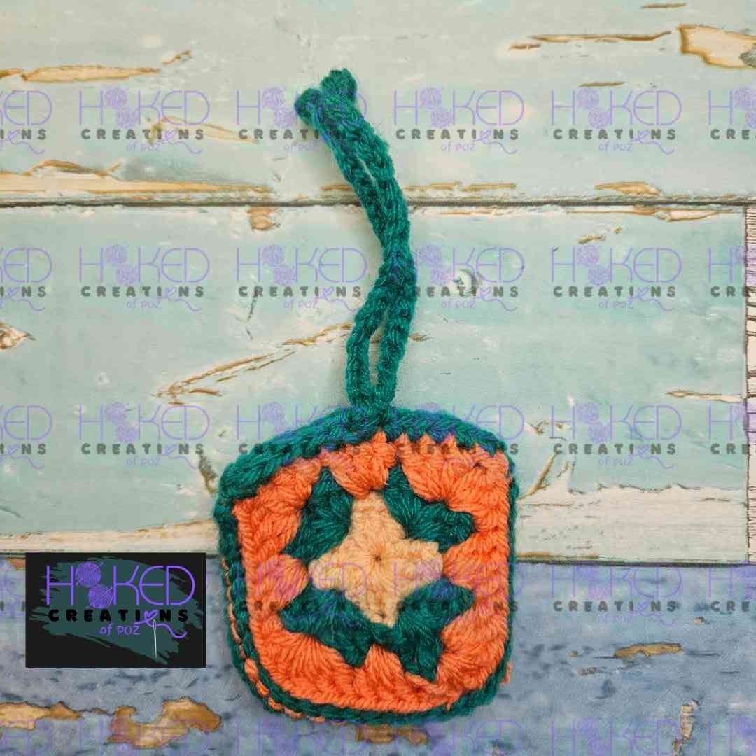 Granny Square Pouch - Deep Teal