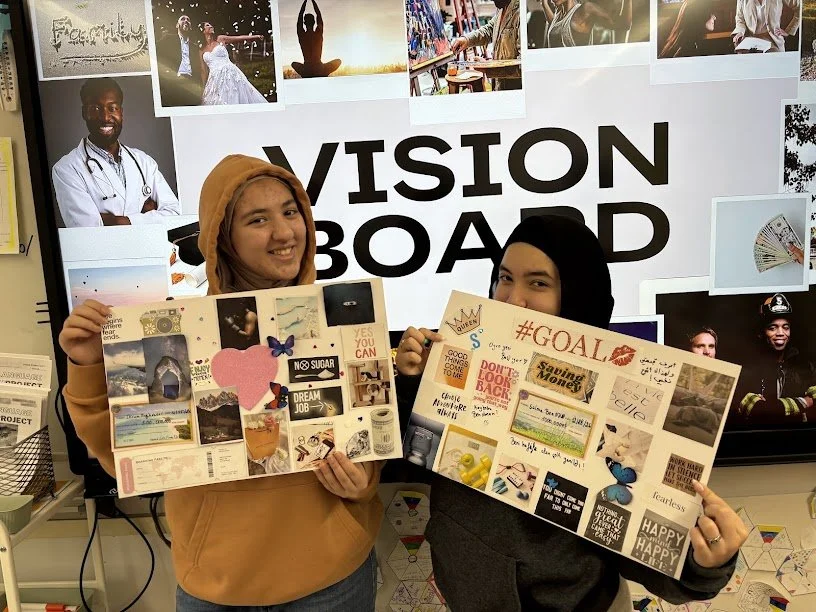 Vision Board Workshop at the International High School at LaGCC