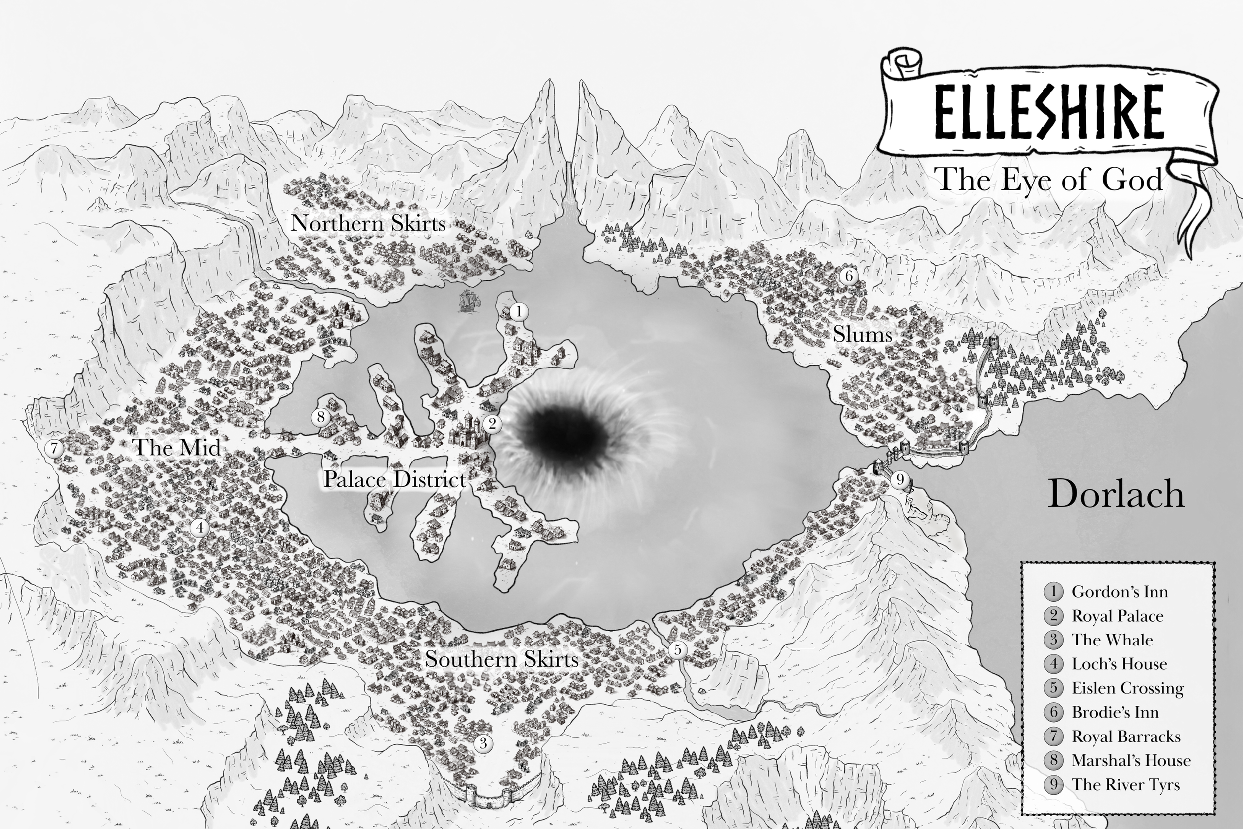 Map of a city named Elleshire