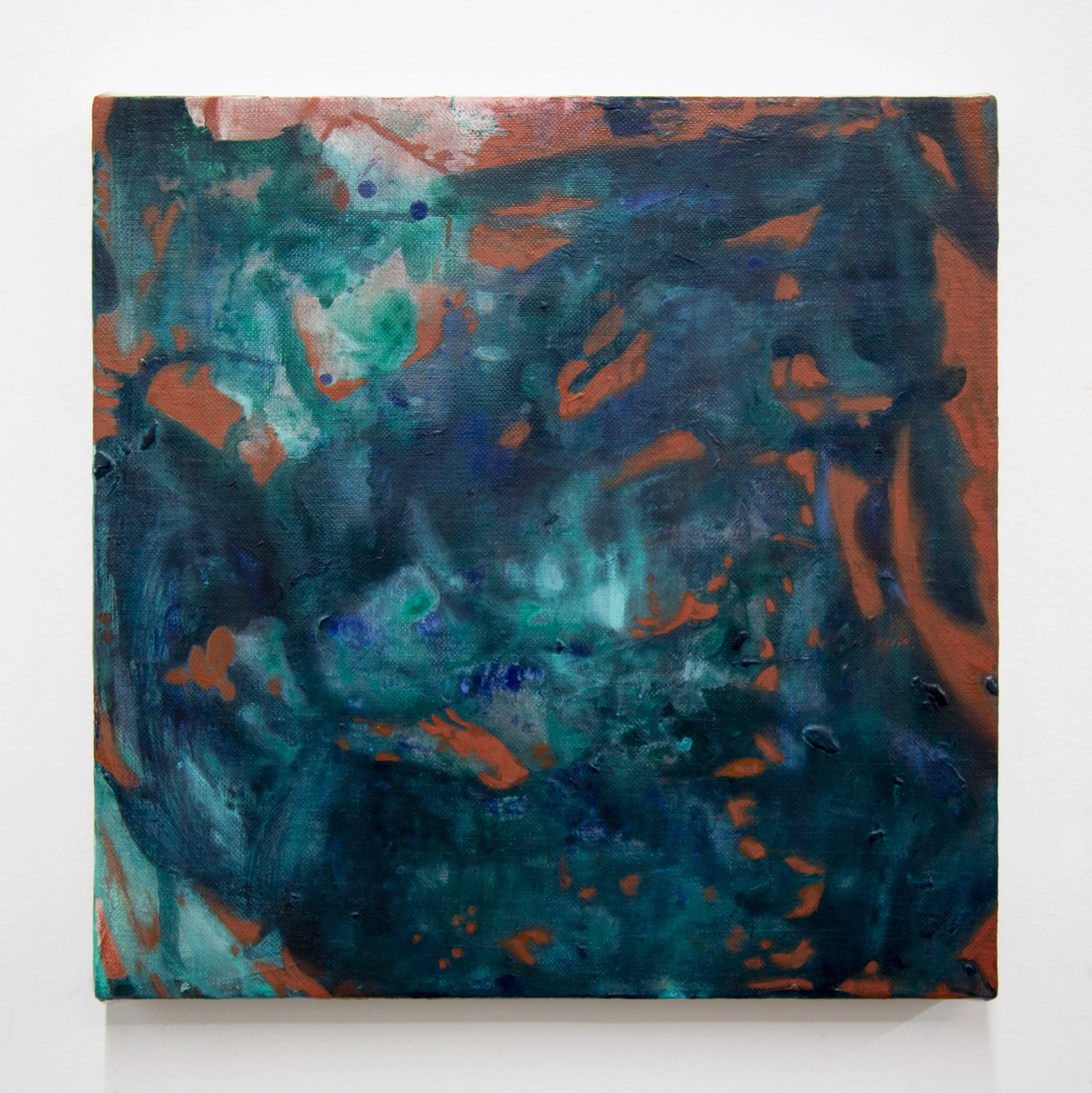 Ugly Ducking, 2026, Oil, Flashe and Acrylic on Muslin, 12 x 12 in (30.48 x 30.48 cm)