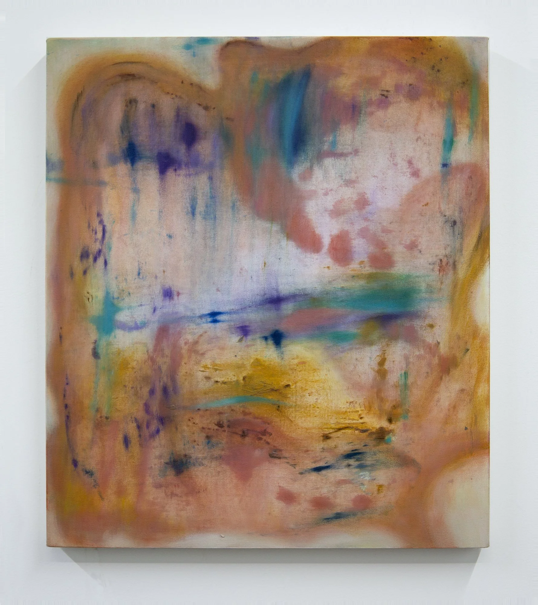 Empanada is a Samosa is a Knish, 2024, Flashe and Oil on Canvas, 23 x 20 in (58 x 50 cm)