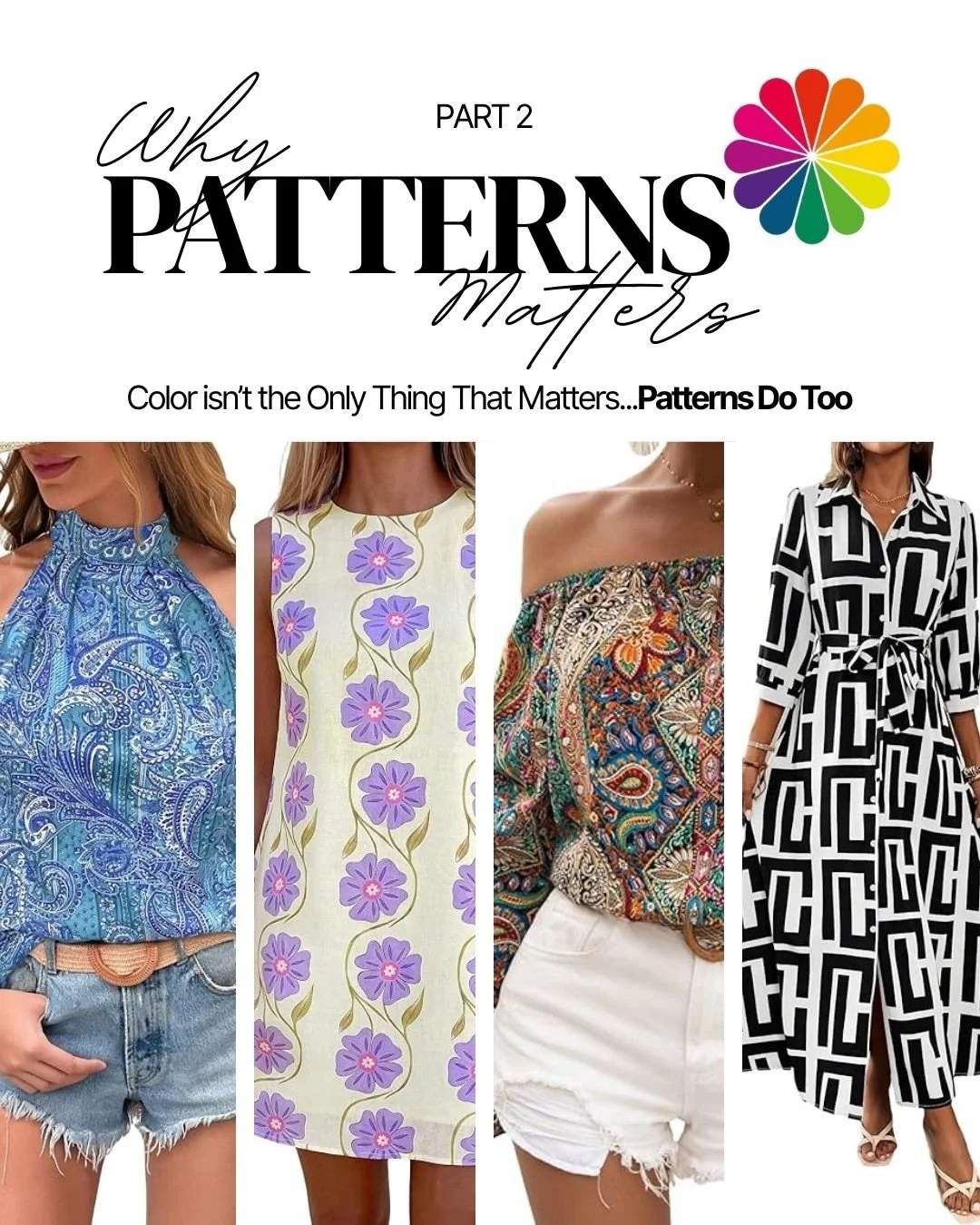 Knowing your best patterns can elevate your look and help everything feel more aligned and harmonious.

Patterns carry color combinations, contrast, and visual energy &mdash; and when those match your seasonal palette, your outfit just works.

In thi