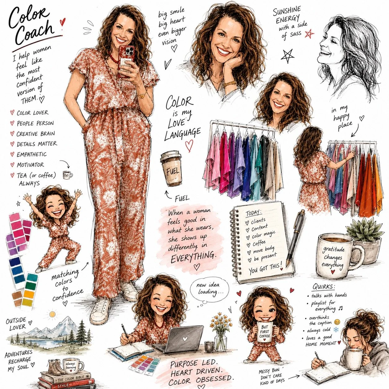 My illustrator friend&hellip;understood the assignment 😉 

🌈 Color obsessed. Confidence driven. Equal parts coffee, closet edits, and helping women glow. 
#ColorCoach #coloranalysis 

❓Are you color obsessed like me?