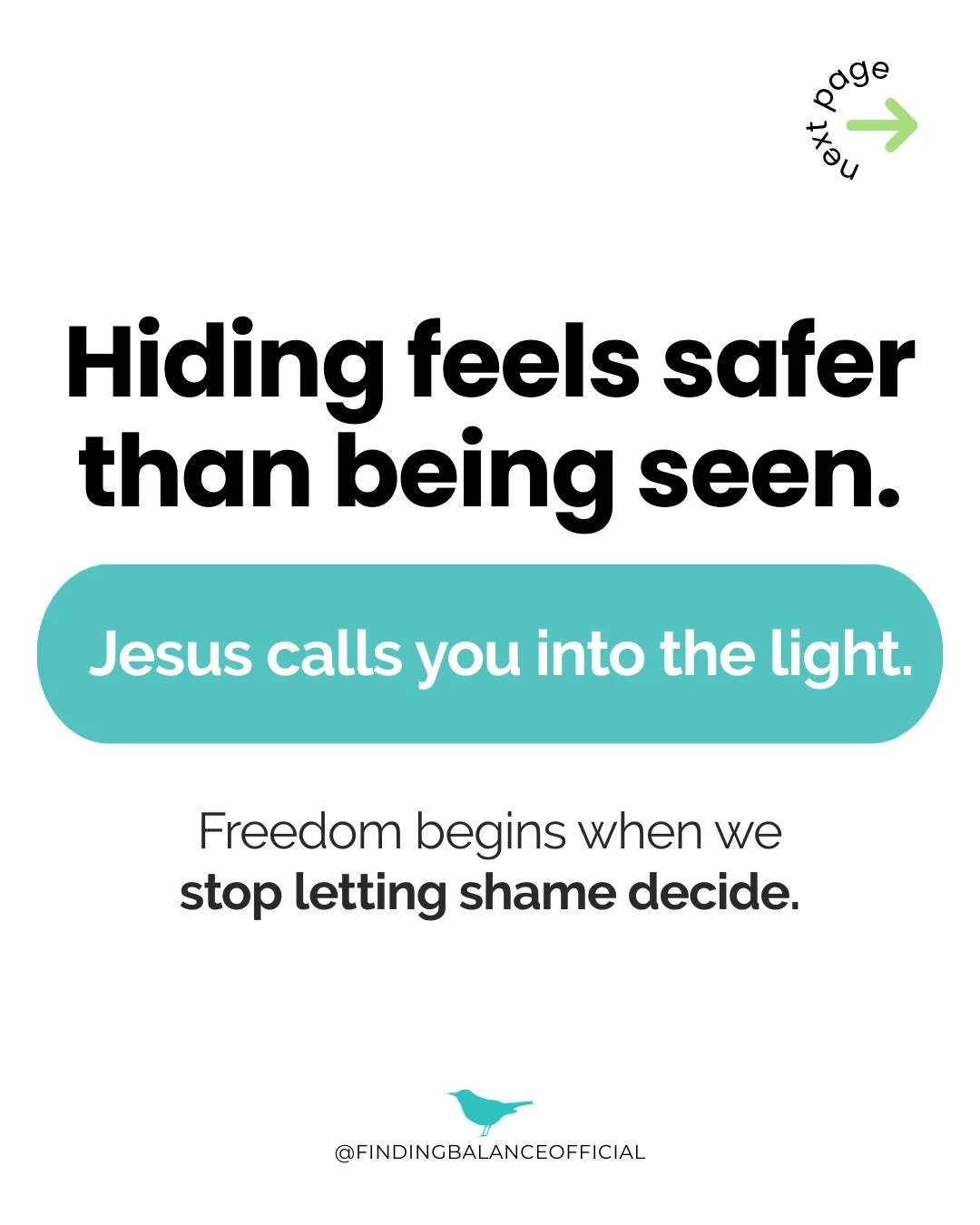 Shame whispers, "Stay hidden." Jesus says, "Come as you are." You don't have to love your body perfectly before you're allowed to show up. Freedom begins when we stop letting shame make our decisions. 🧡

If you're ready to stop h