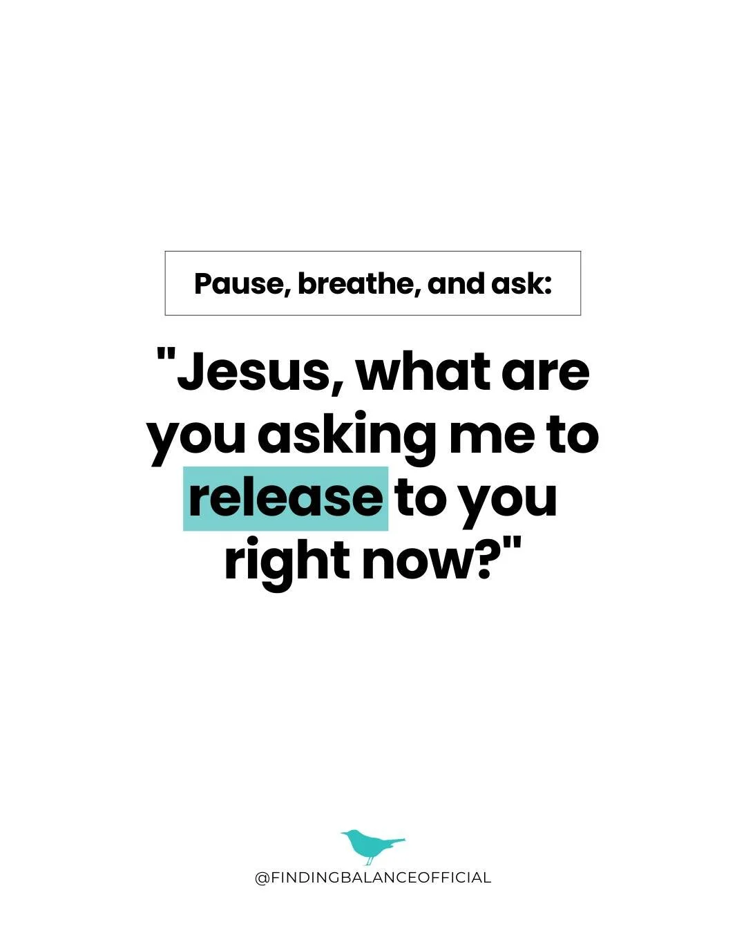 Pause. Breathe. And ask: "Jesus, what are You asking me to release to You right now?"

It might be control over food. A number on a scale. An impossible standard you've been holding yourself to. A fear you've been carrying alone.

Whatever 