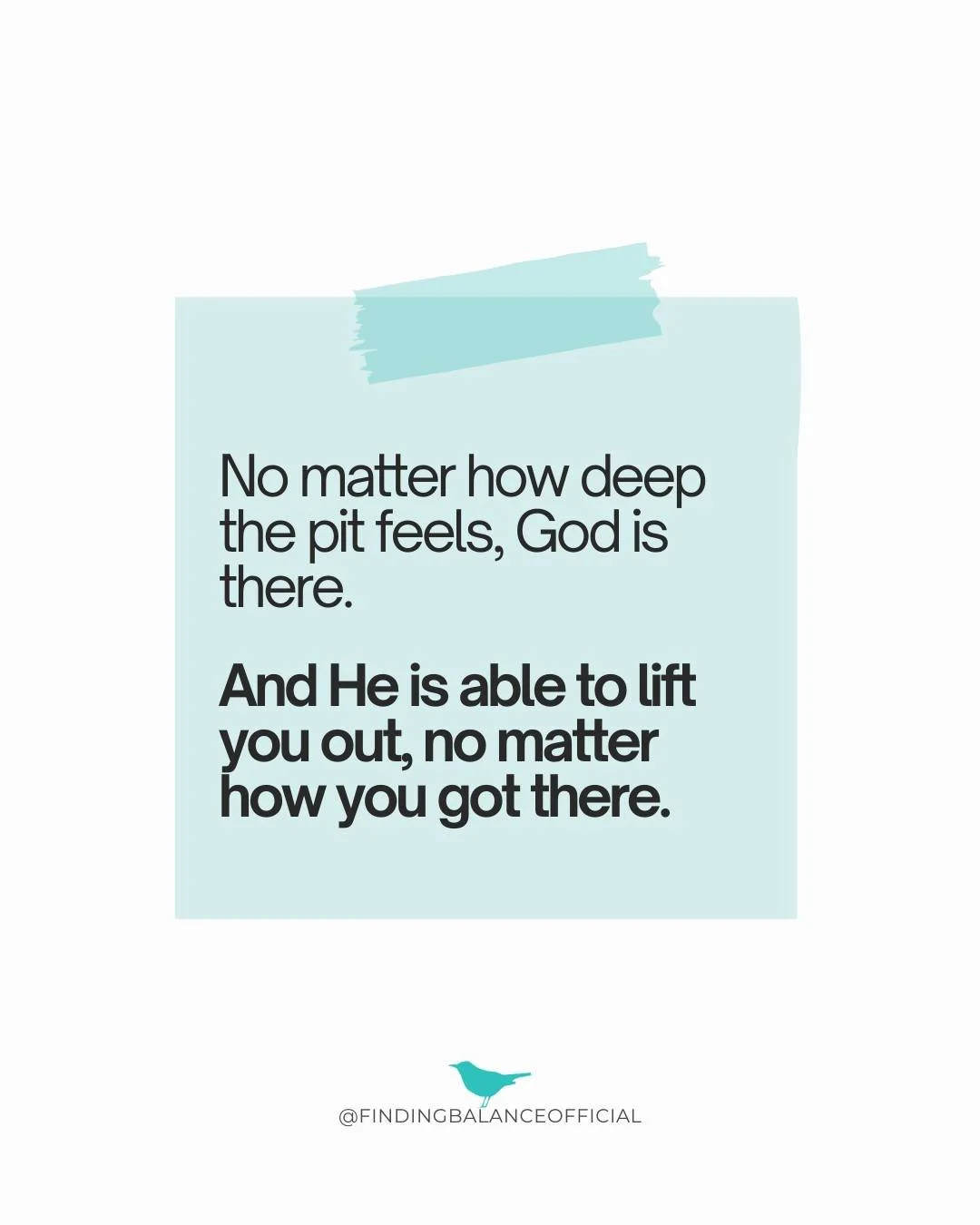 If it&rsquo;s a pit you&rsquo;ve dug yourself, freedom begins with obedience.

If it&rsquo;s a pit caused by someone else&rsquo;s choices, remember that God redeems all things and you can trust Him to bring justice in His perfect timing.

In every si