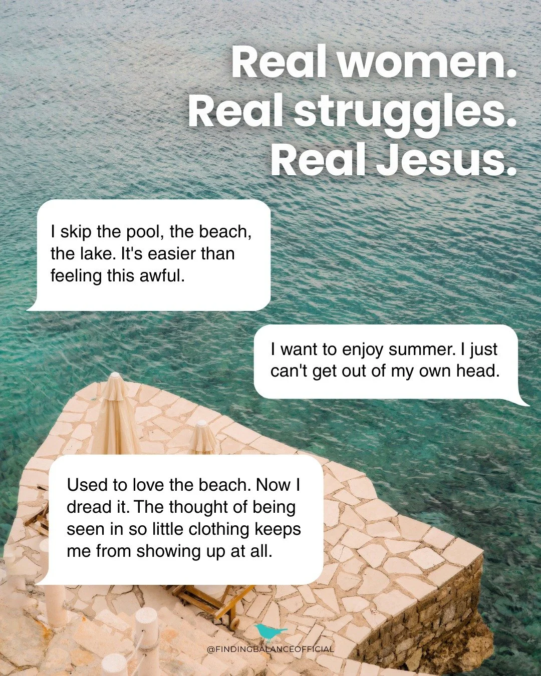 Summer wasn't designed to be survived. But for so many women, that's exactly what it feels like.

The hiding. The missing out. The exhausting mental battle that starts before you even leave the house.

You were made for more than sitting on the sidel