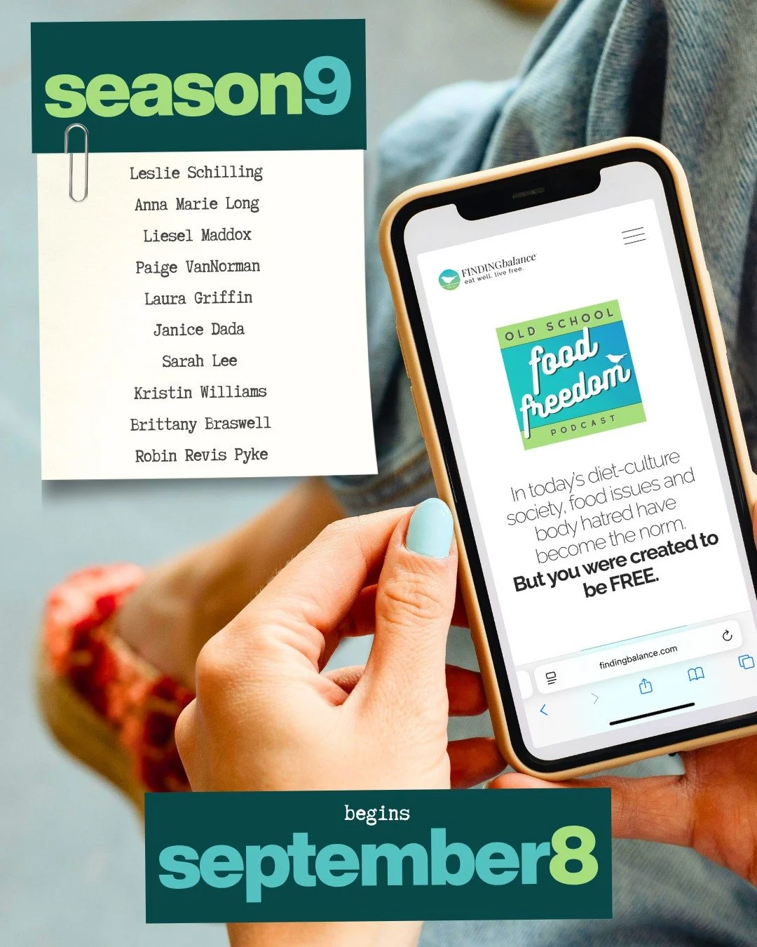 Season 9 of the Old School Food Freedom podcast drops September 8, and we cannot WAIT to bring you these conversations. 🎙️

New and returning guests. Impactful topics. Honest, Christ-centered dialogue around the things that matter to your recovery a