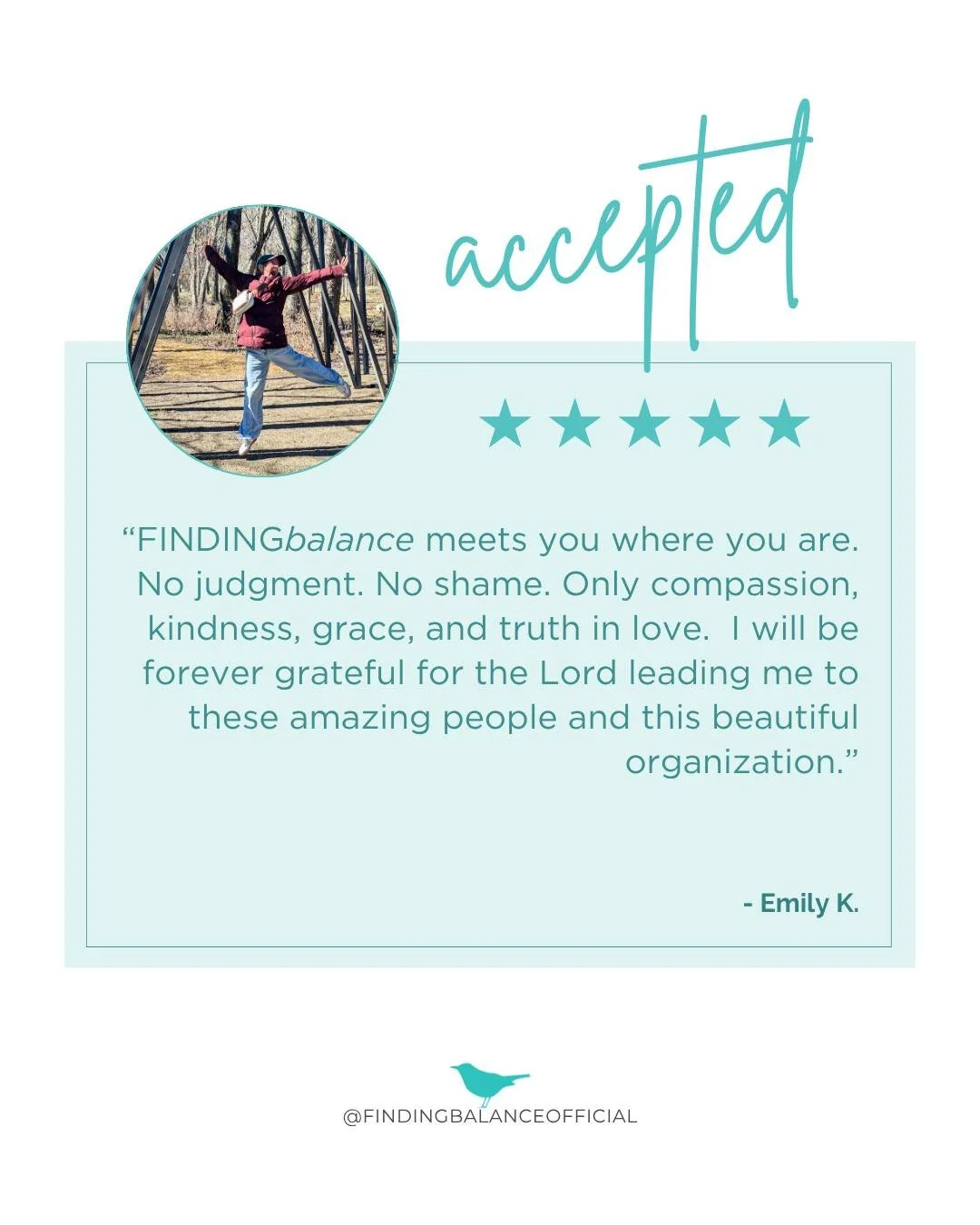 Emily came to FINDINGbalance&reg; at a low point, feeling out of control and believing lies about who she was. Then she found the Old School Food Freedom podcast.

"Words cannot adequately express what those words did for my heart, my mind, and 