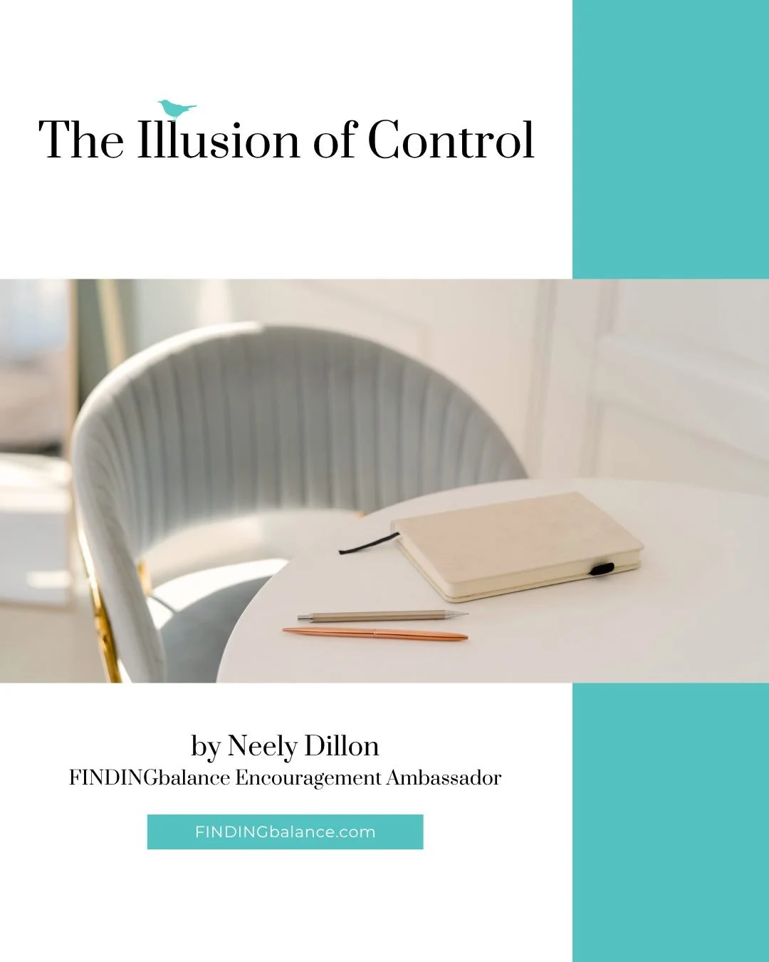 "Control rarely looks like a struggle - it looks like competence. What appears as discipline to the world - a carefully managed body, a tightly run schedule, a life with no loose ends - can quietly become a substitute for trusting in God. And it
