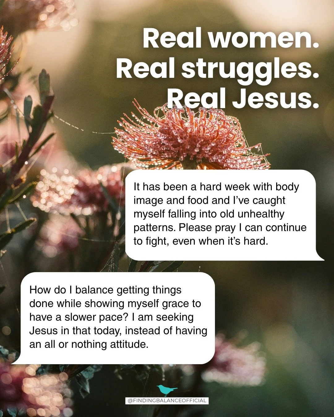 Real women. Real struggles. Real Jesus. 🧡

Some weeks are harder than others, and this community isn't afraid to be honest about that. Whether you're fighting to stay out of old patterns, or wrestling with grace versus grind, you're not walking thro