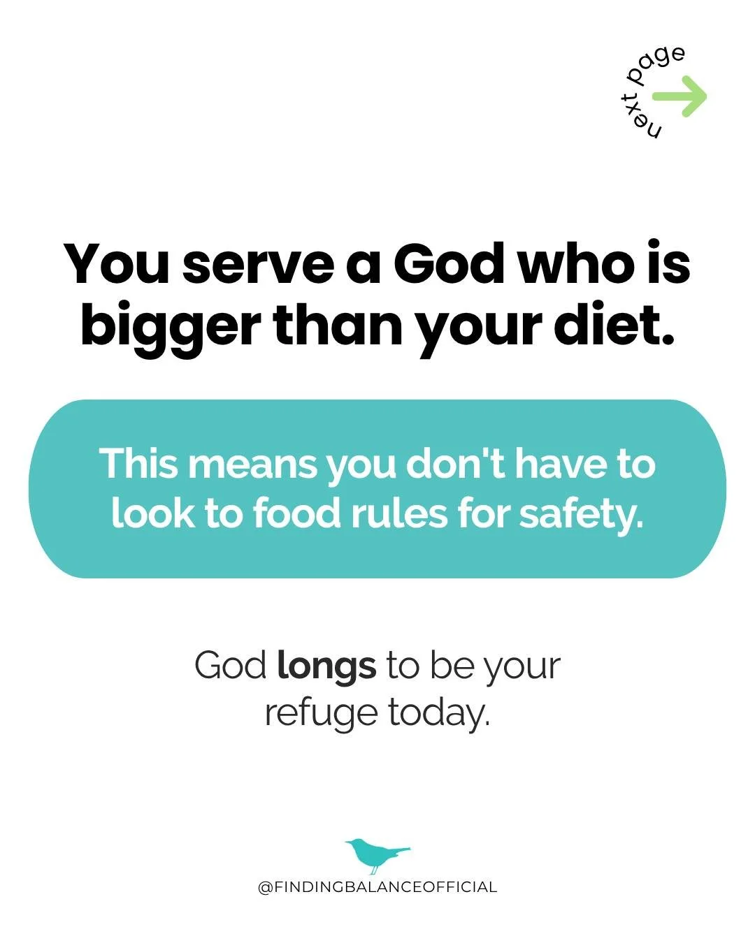 If you've been counting on your diet to keep you safe, you aren't the only one. 🤍

But restriction can't protect you. It can actually create a scarcity mindset that spills into other areas of life and steals your gratitude. Only God has the power to