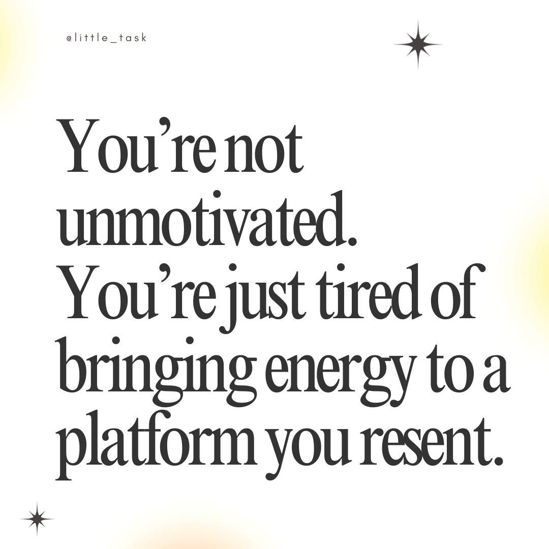 Motivation comes and goes. That&rsquo;s normal!
But when social media is the main way you're promoting yourself, it&rsquo;s easy to hit a wall&hellip; fast. Many people hit a plateau in their journey or they pivot and aren't sure what direction to go