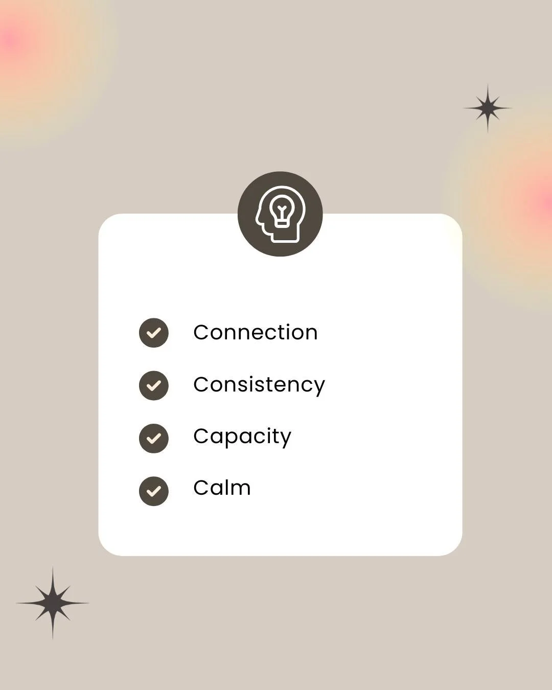 All May long 🌻 

Connection, consistency, capacity &amp; calm in all things business growth &amp; beyond.