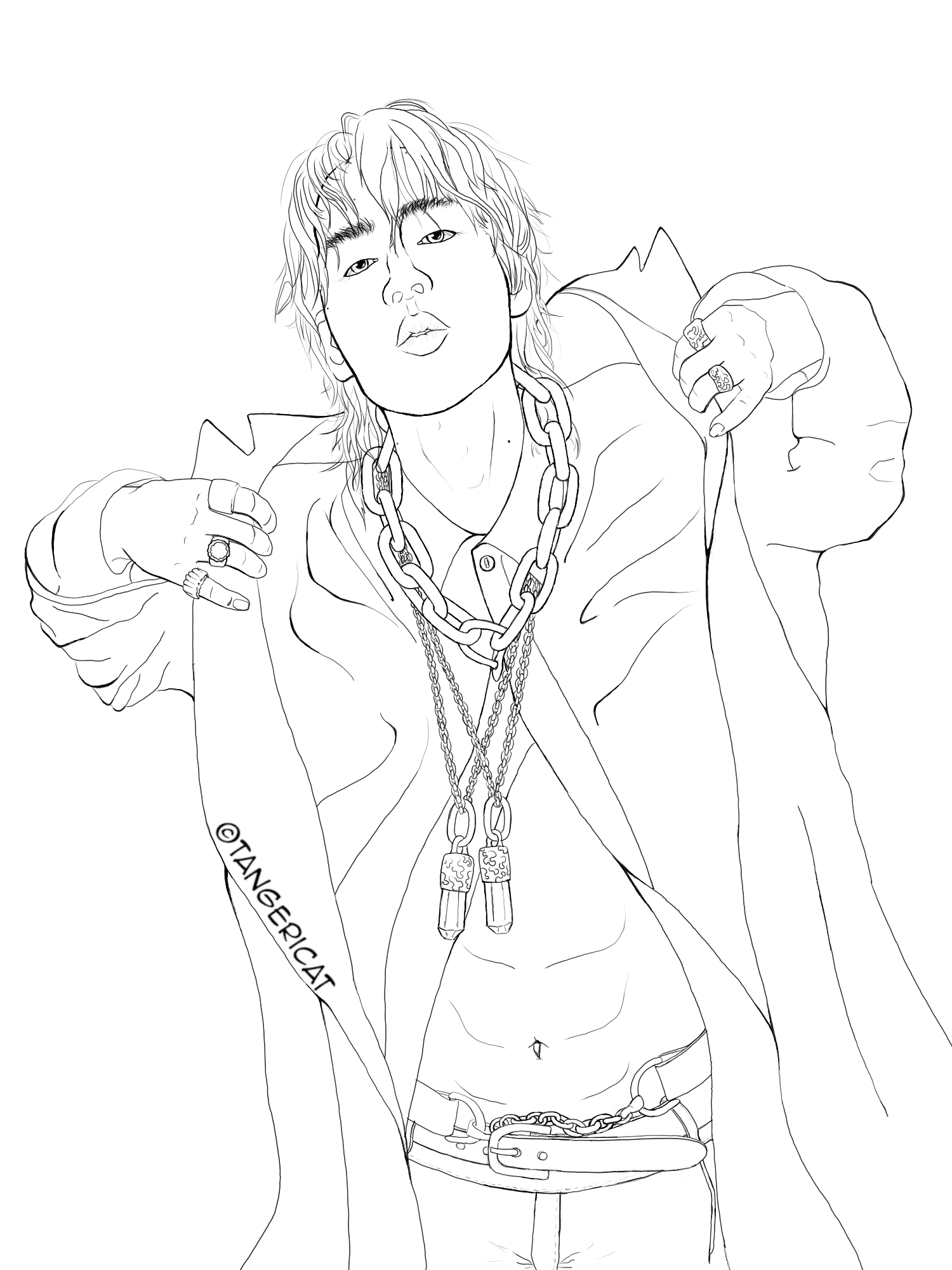Hooligan Jimin Outline