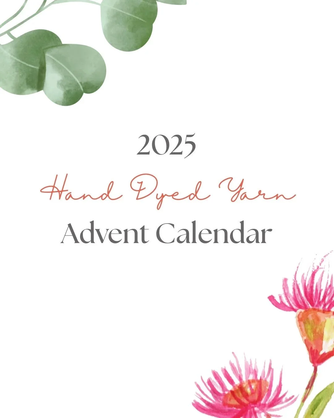 🌿 Eucalypt Forest 🌿 2025 hand Dyed Yarn Advent Calendar | Pre-orders Now Open.
Looking for an Advent Calendar with a spark of creativity? ‘Eucalypt Forest’ is a special collection of Hand Dyed Yarns featuring greens, greys & golden