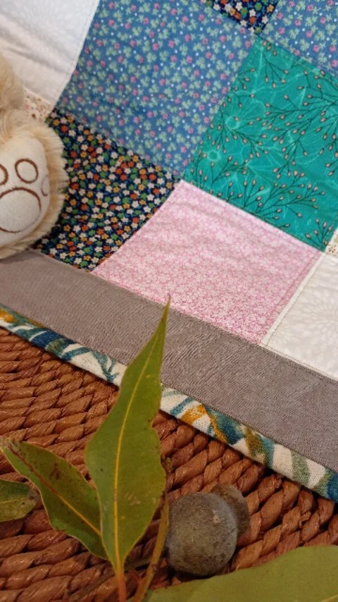 Handmade, one-of-a-kind baby quilt. This beautiful patchwork of delicate floral prints makes for a very special quilt that can be used for many years and treasured for a lifetime. Sewn with care using both machine and hand stitching. 
.
.
.
. 
#