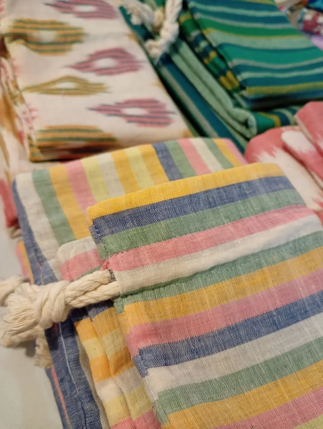 🌿 Reusable Fabric Gift Bags
These will be available tomorrow at the Willetton Rotary Artisan Market, along with a selection of my hand dyed yarns, baby shower gifts, and home decor textiles. 
📌Market Details:
@willettonartisanmarket 
Willetton Ro