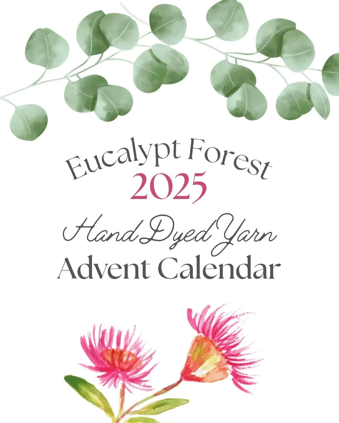 Tomorrow marks the beginning of Advent: be sure to follow along to see how the Eucalypt Forest emerges, with 5 colourways to be revealed. 

To showcase the yarns in this collection, I'll be working with a mini skein set, and knitting the yarns up int