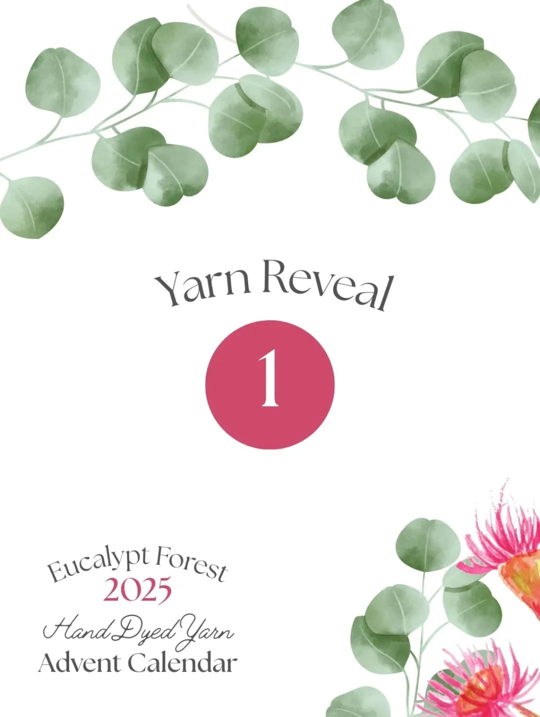 Yarn 1 🧶 This week's yarn in the Eucalypt Forest Advent Calendar is inspired by the Orange Flowering Gum, Corymbia ficifolia. This colourway features a bold orange section with brown highlights, bookended with reddish copper tones, offset with a gre