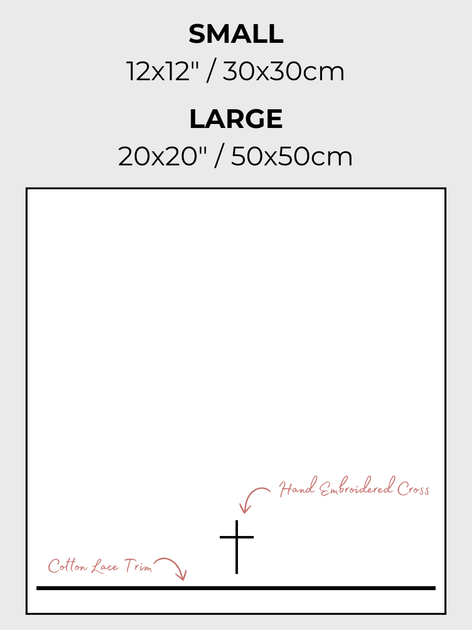 Size Options : Custom made Christian Prayer Table Cloths for Home Altars and School Prayer Spaces