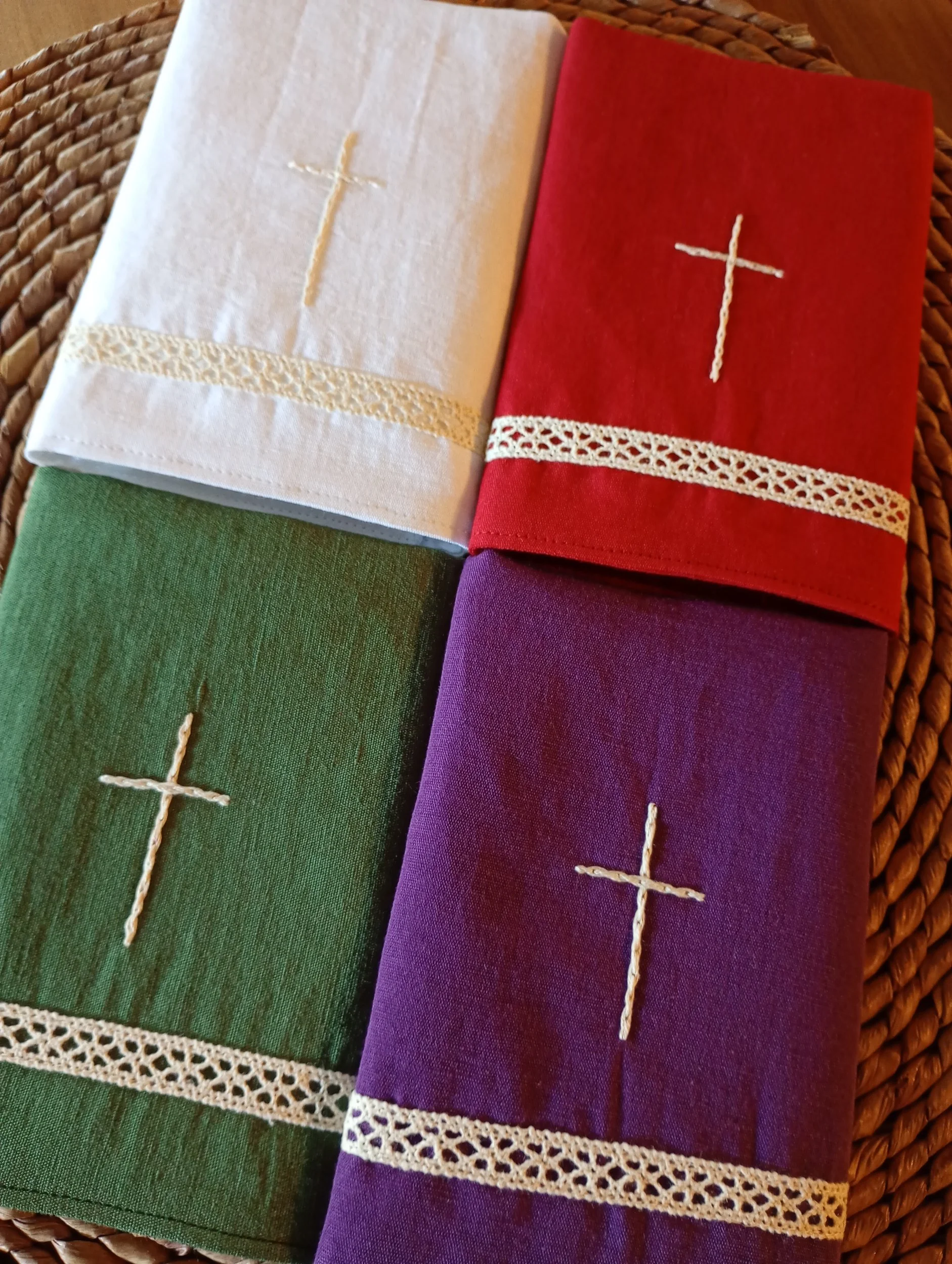 BUNDLE (Set of 4) Christian Prayer Table Cloths