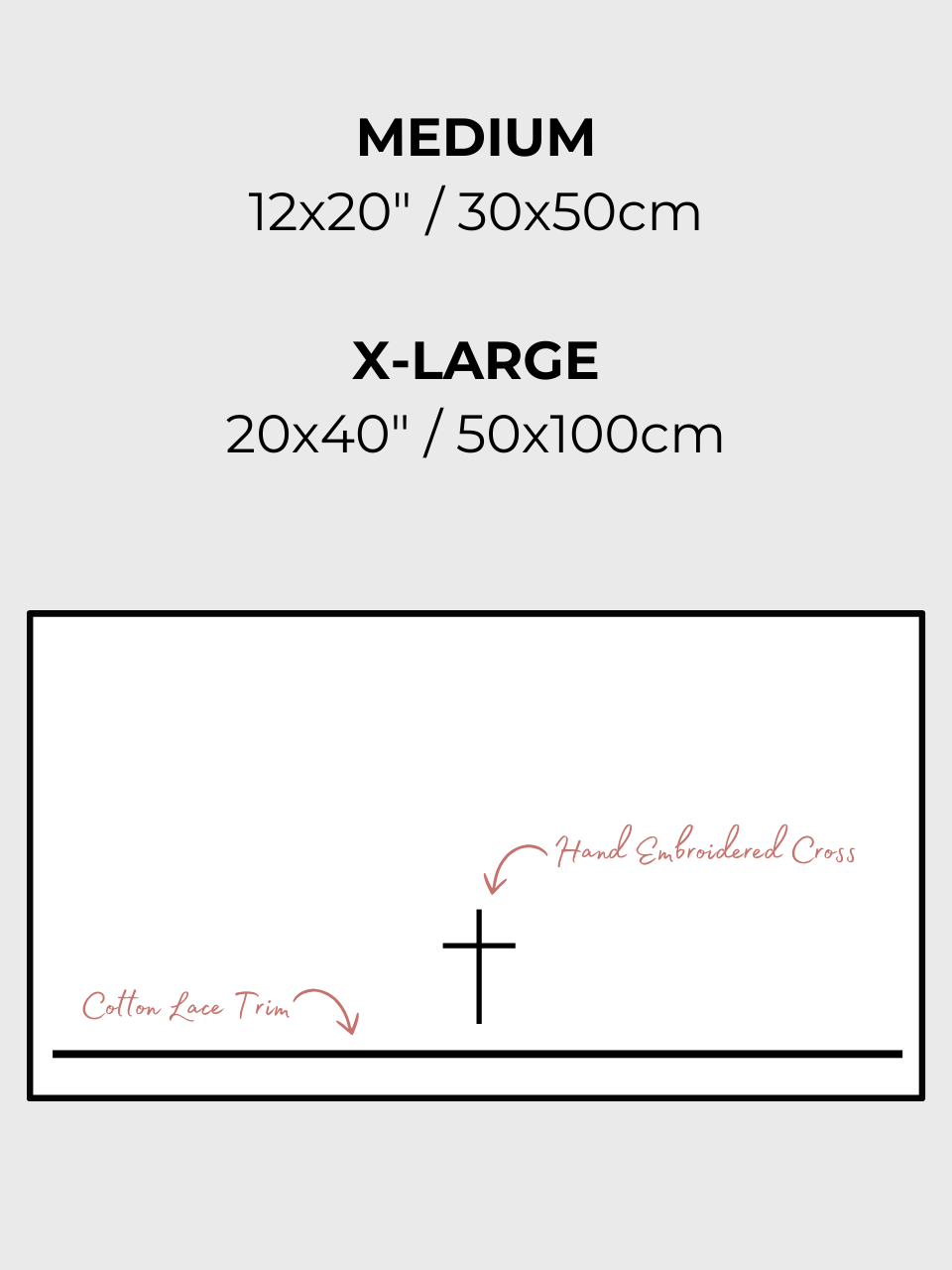 Size Options : Custom made Christian Prayer Table Cloths for Home Altars and School Prayer Spaces