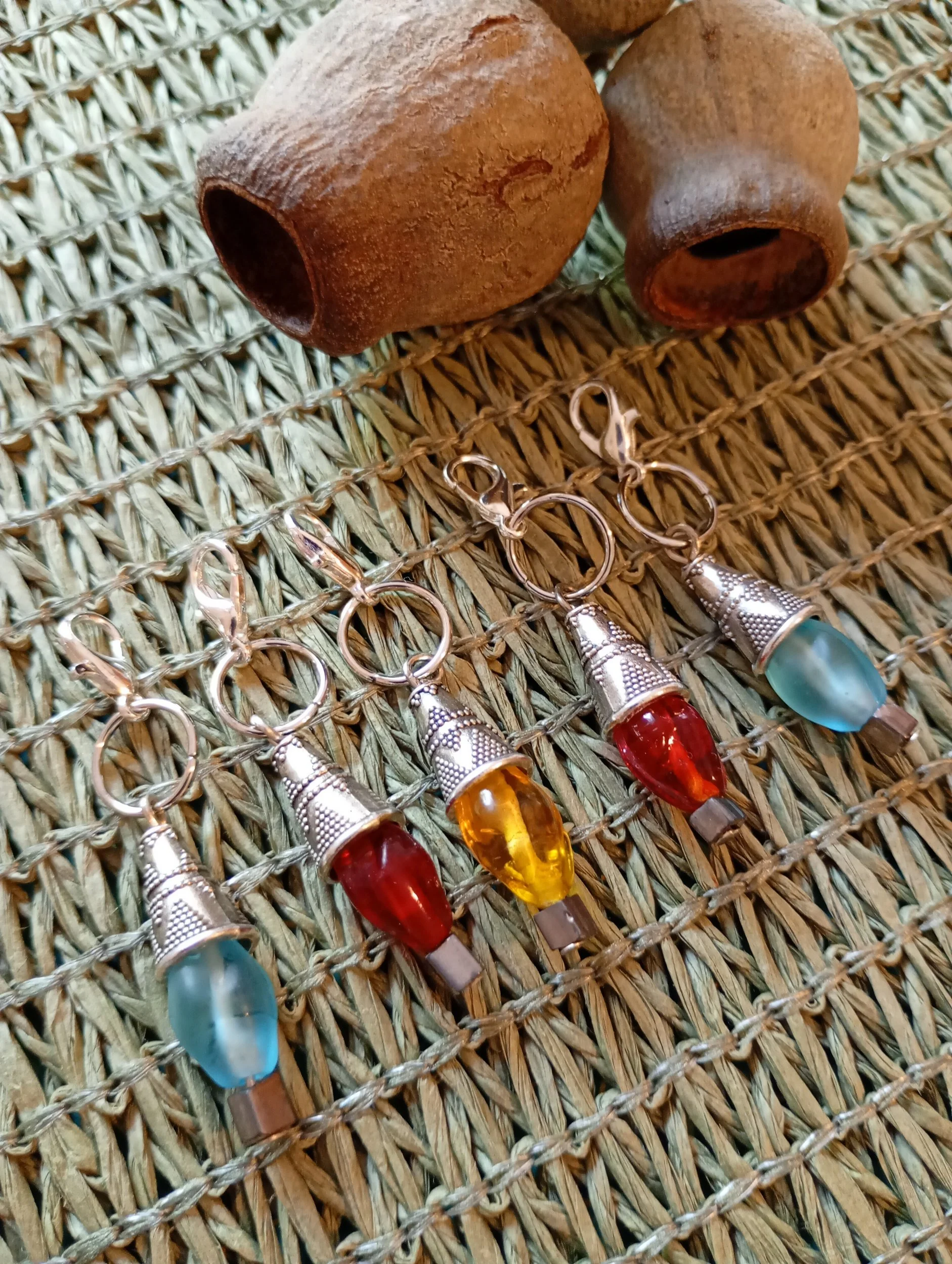 Stitch Markers (Set of 5) - Blue/Red/Yellow