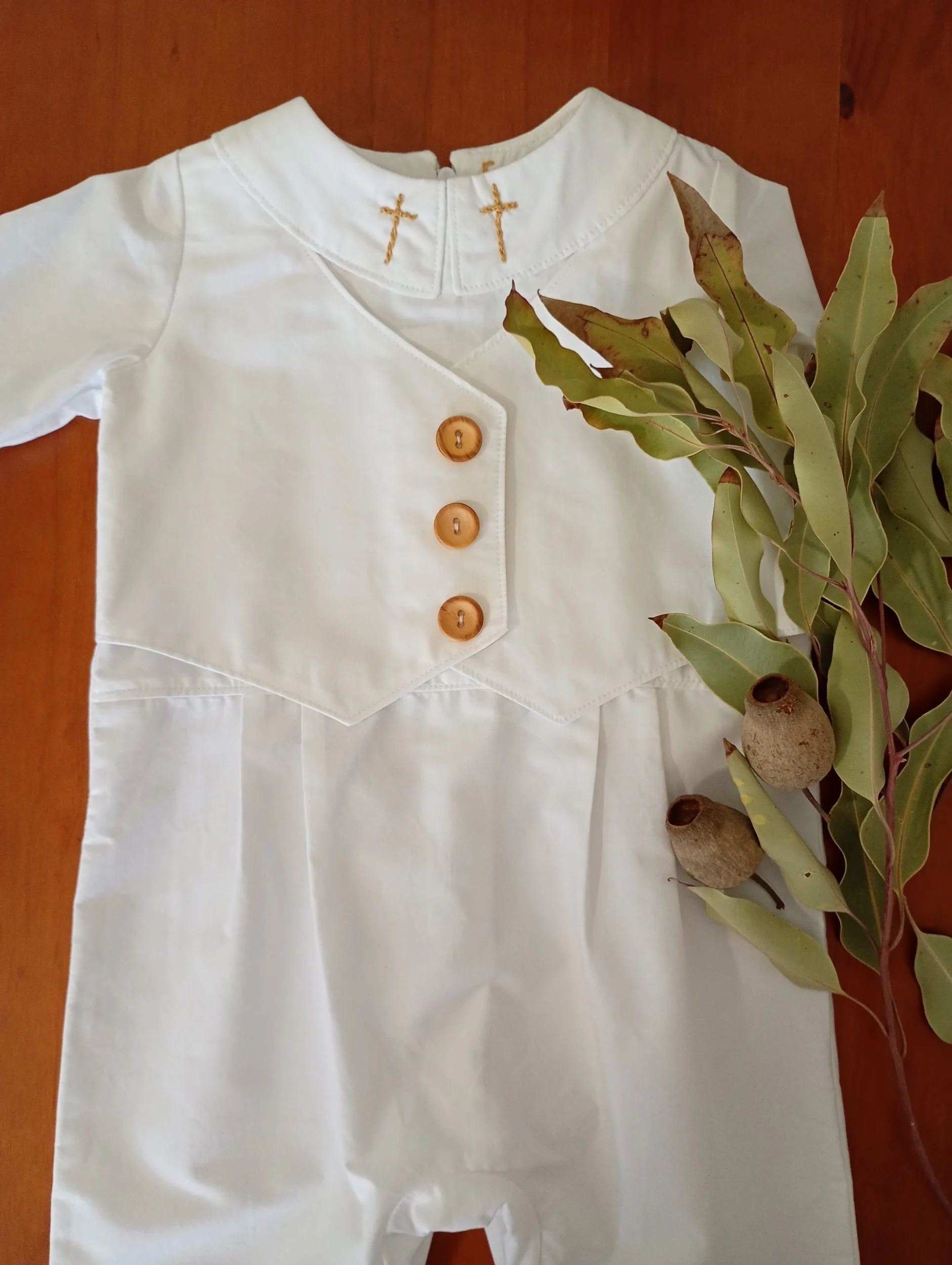 Everett’s Custom Baptism Romper