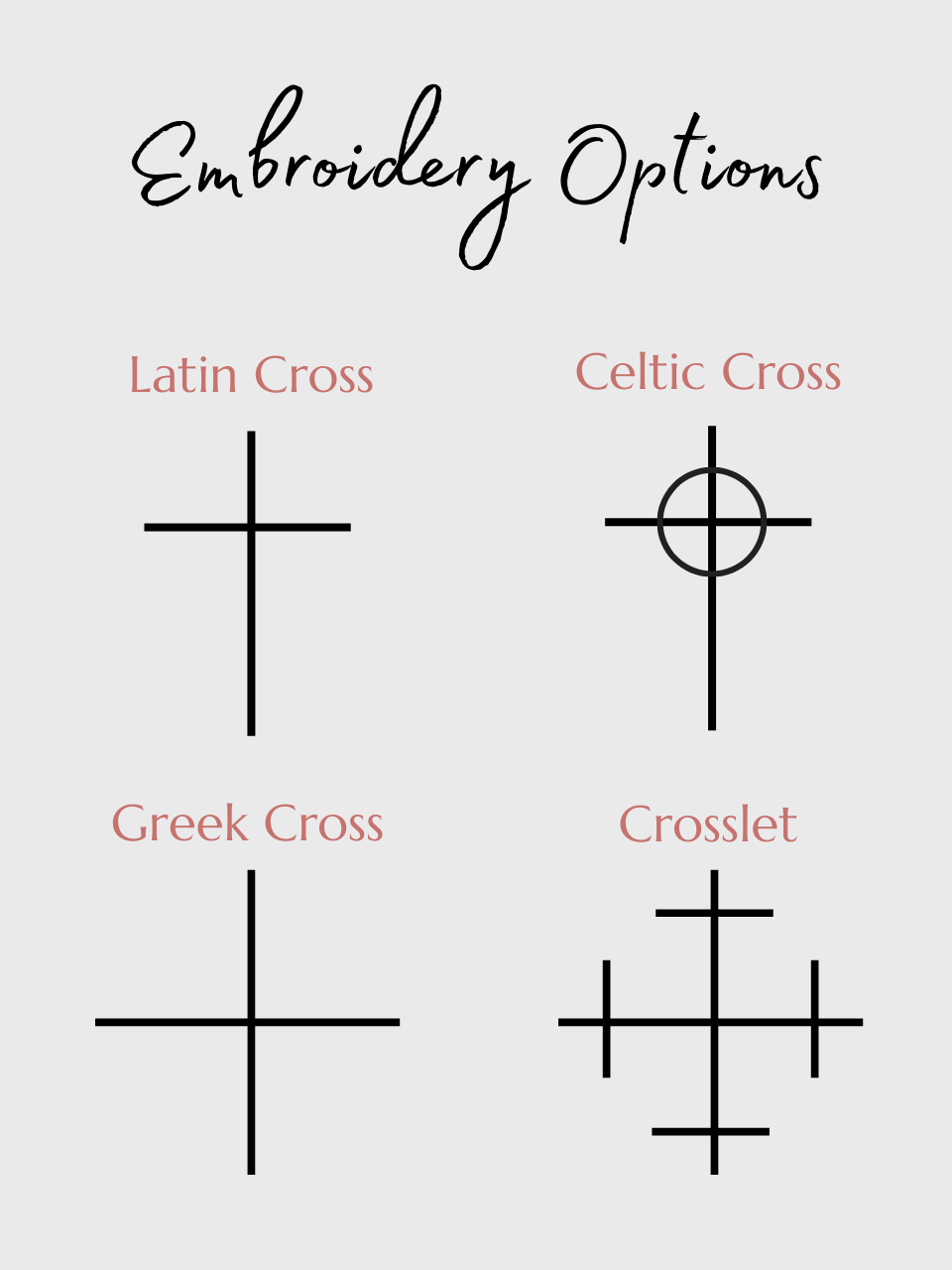 Embroidery Options : Custom made Christian Prayer Table Cloths for Home Altars and School Prayer Spaces