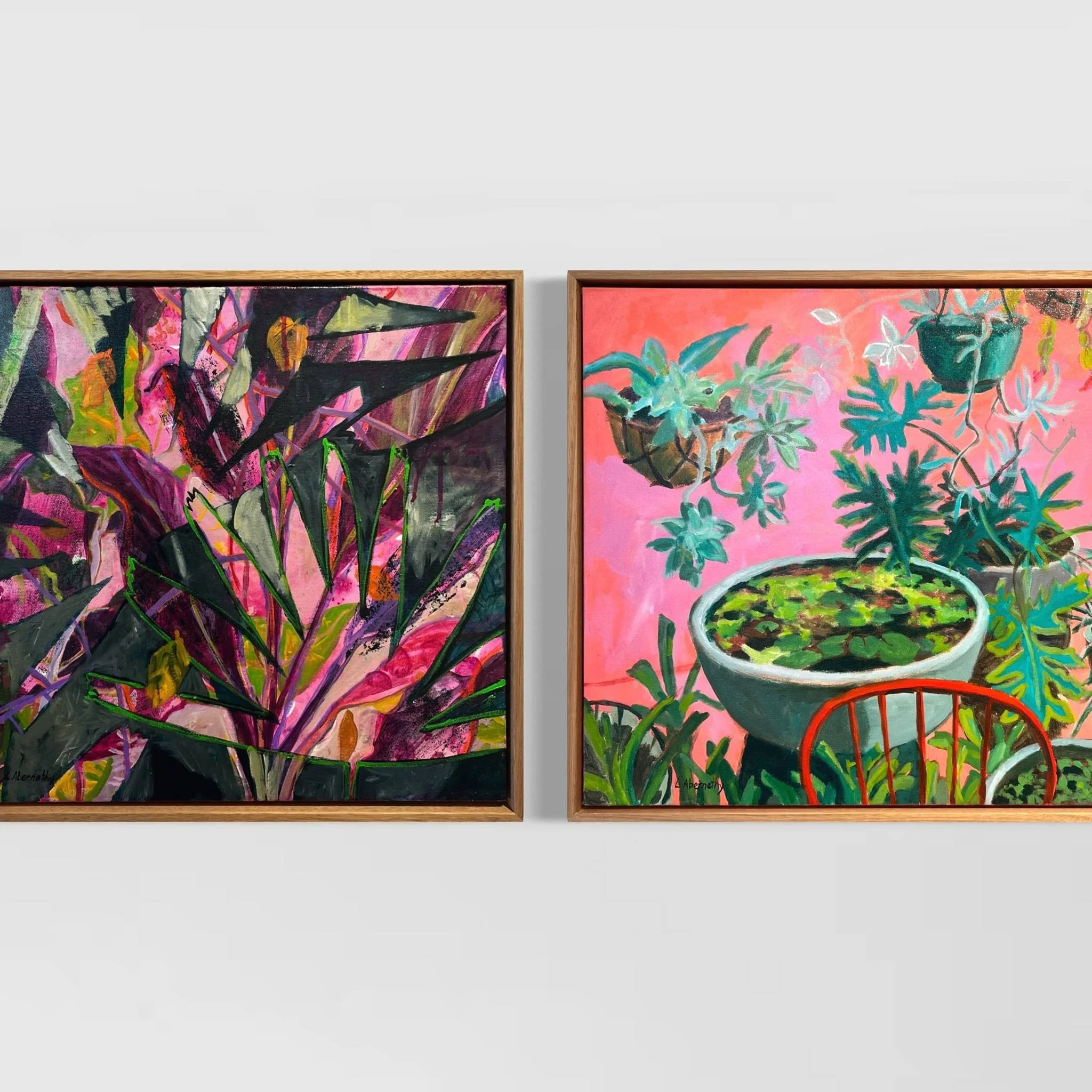 Two beautiful works by Lorraine Abernethy are now available in the gallery 

'Kaleidoscope Garden'
600 x 500mm
Mixed media on canvas, framed
$1,200.00
Inspired by the patterns and reinvention found in her own garden, this piece explores the rhythm an