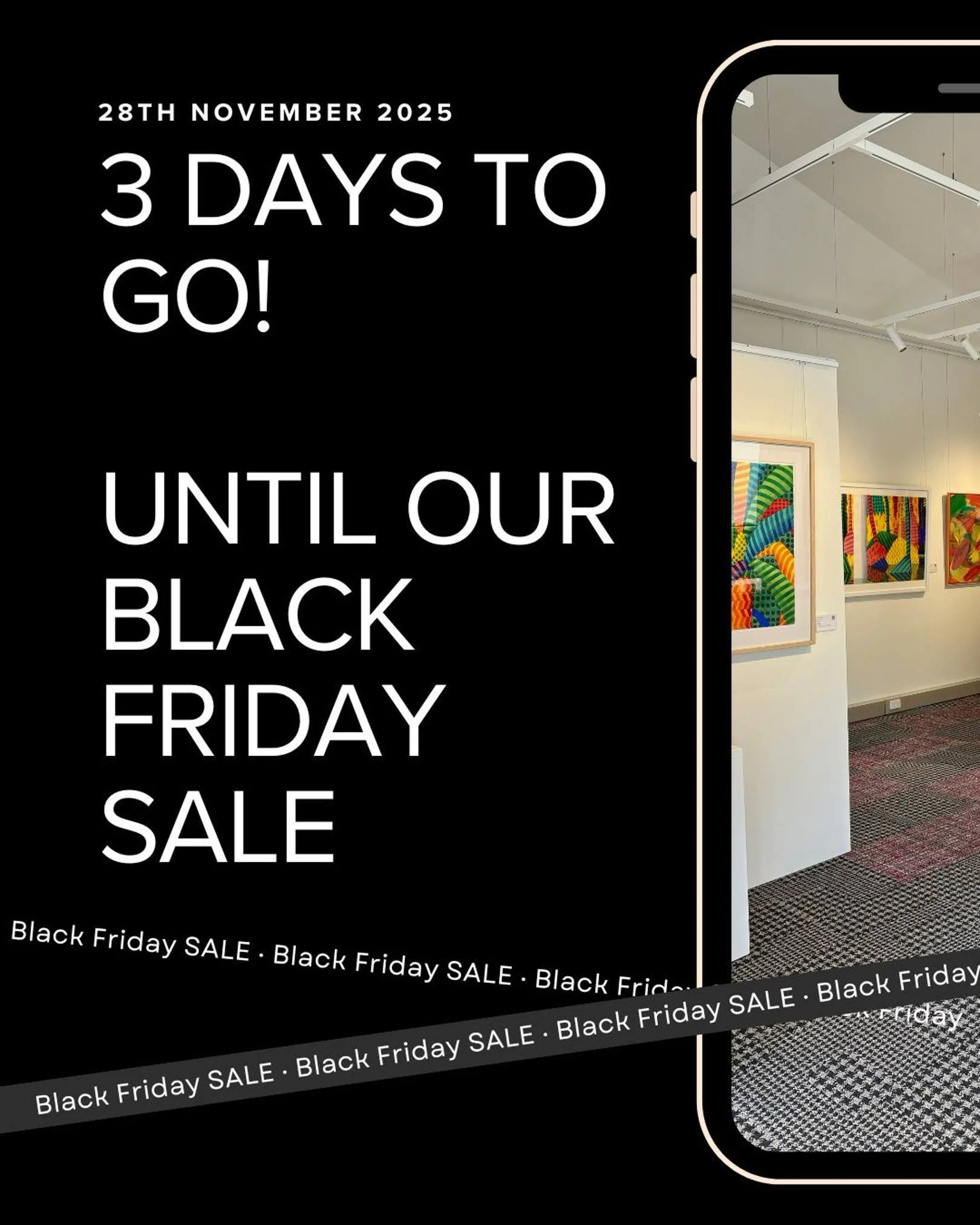 3 Days to Go!

The countdown is on - our Black Friday Art Sale is almost here!
Friday, 28th November | One Day Only | Up to 20% off selected artworks

Featuring incredible pieces from artists like Carol Barnwell, Lorraine Abernethy, Pamela Gough and 