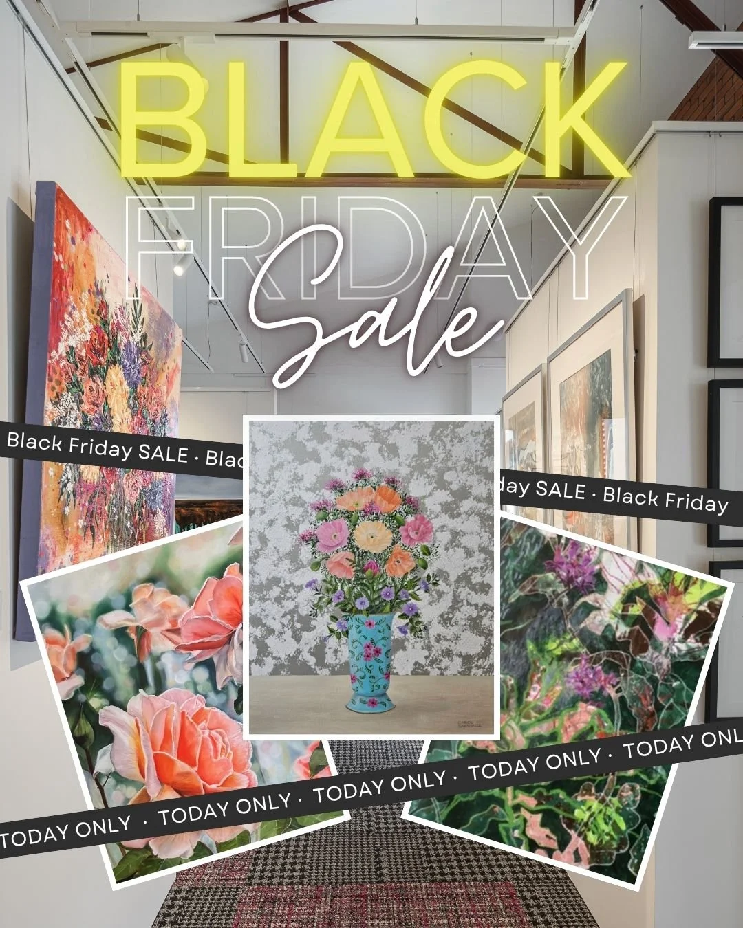 Black Friday Art Sale is LIVE!

Today only - Friday 28th November! Save 10&ndash;20% on selected artworks in-gallery and online.

Visit us in the gallery between 9-5pm or follow the link in our bio to shop the sale online now!

Featured artworks in p