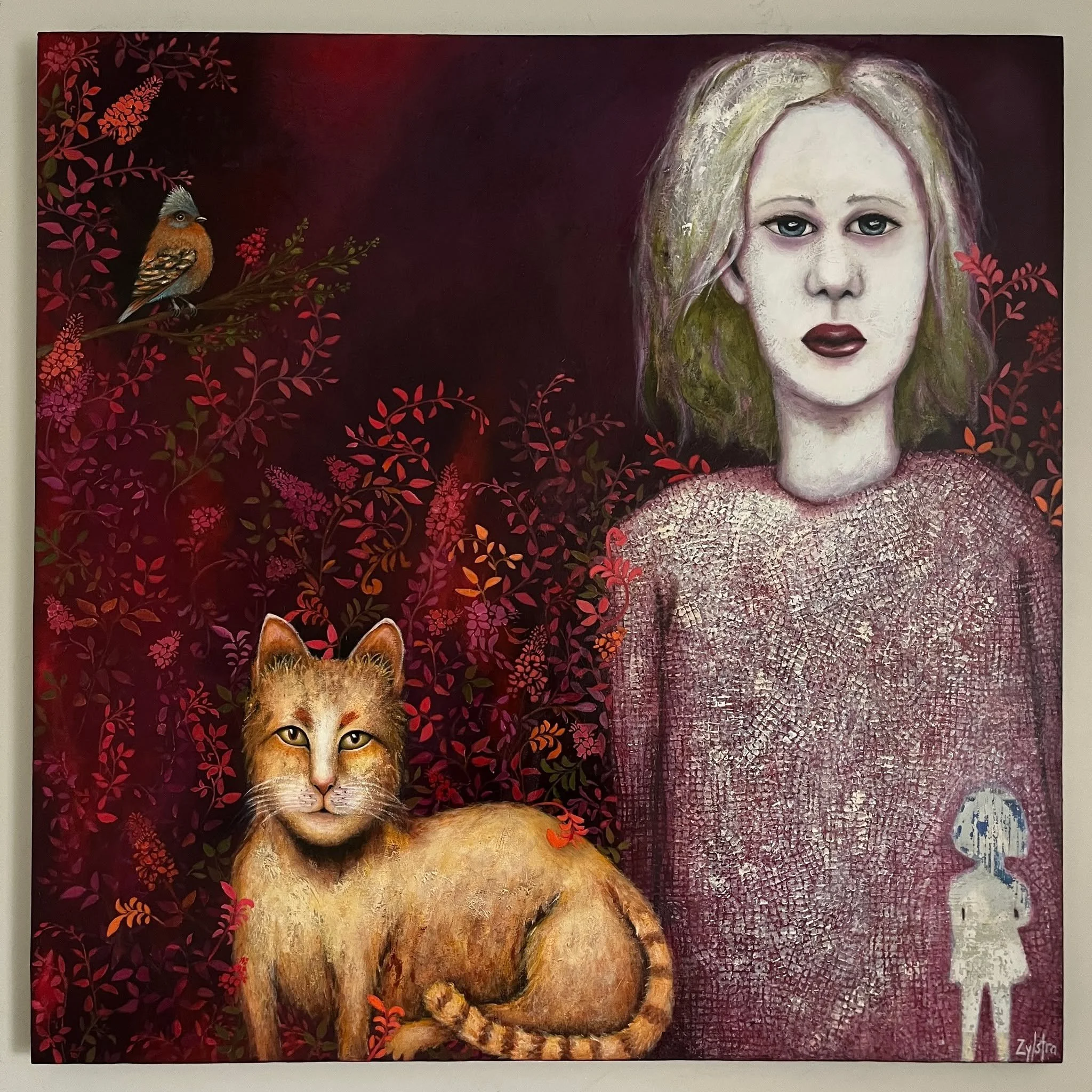 Introducing the signature pieces of our new exhibition, Faces &amp; Places.

*Echoes of a Younger Self by @febe_zylstra 

She lingers softly beneath the surface, a younger self shaped by quiet moments and unseen lessons. Through memory, she still spe