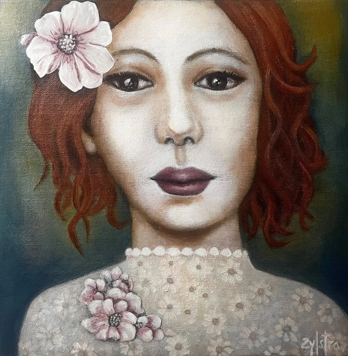 Delicate Things Endure is a beautiful smaller piece of work by @febe_zylstra  featured in our current exhibition. If you have always longed for a piece of Febe's beautiful art this might be the perfect way to start your collection!

Flowers gather wh