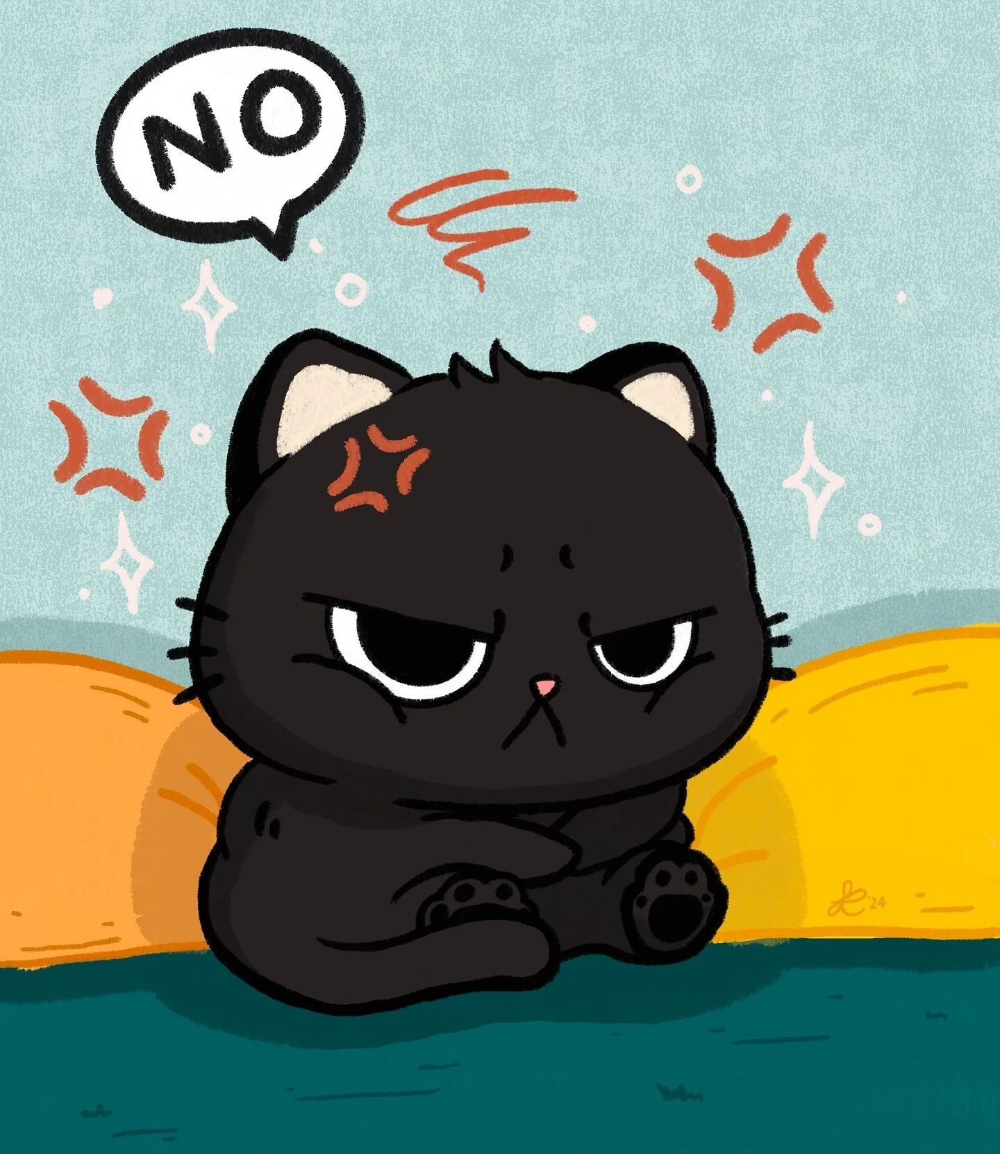 We all know that one perpetually angry mao mao in our lives, don&rsquo;t we? 😼😾😾

#inkyings #illustration #digitalillustration #digitalart #digitalpainting #procreate #procreateart #procreateillustration #procreatedrawing #procreateillustration #s