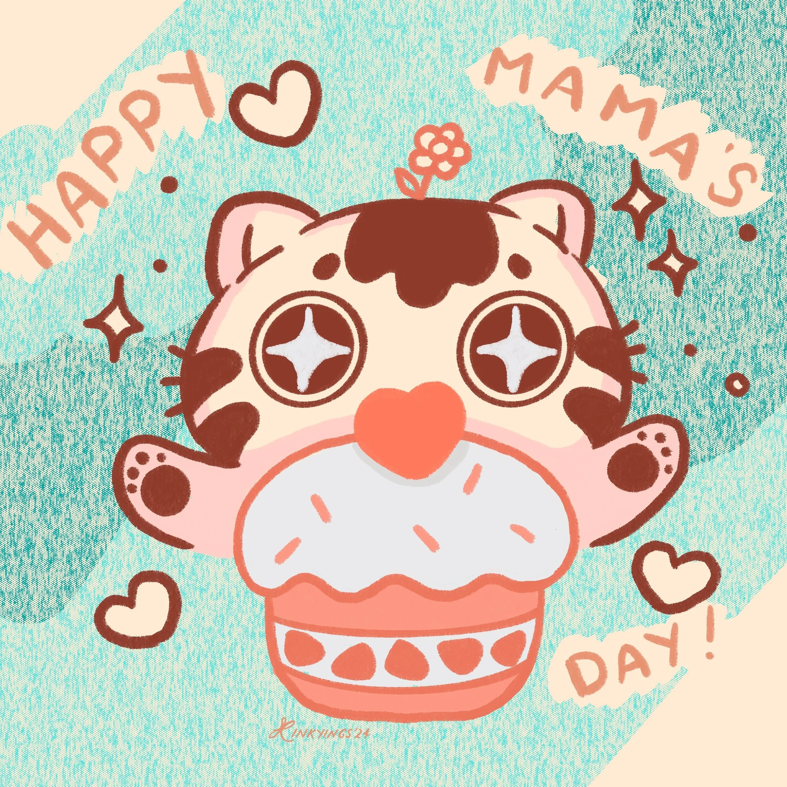 Happy Meowther&rsquo;s Day to all Mamas out there! I lied to myself that Haku woke me up at 5am this morning to wish me Happy Mama&rsquo;s Day but in reality he was just hungry. 😂😂😂

#inkyings #illustration #digitalillustration #digitalart #digita
