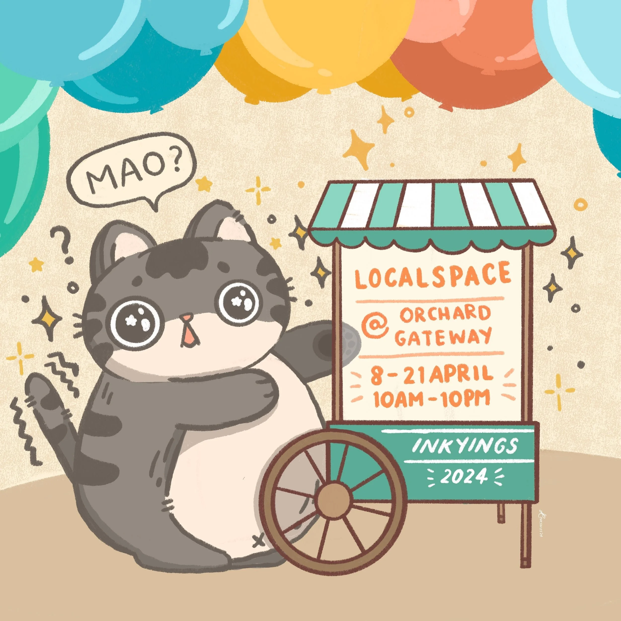 Letting the cat out of the bag, we will be boothing @thelocalspacesg  this April! Swing on by if you&rsquo;re in the area and say hi! 🥰🌸

🌟Orchard Gateway, Level 1🌟
8 - 21 April 2024
11AM - 9PM 

Stay tuned for more details and see you there~ 😸❤