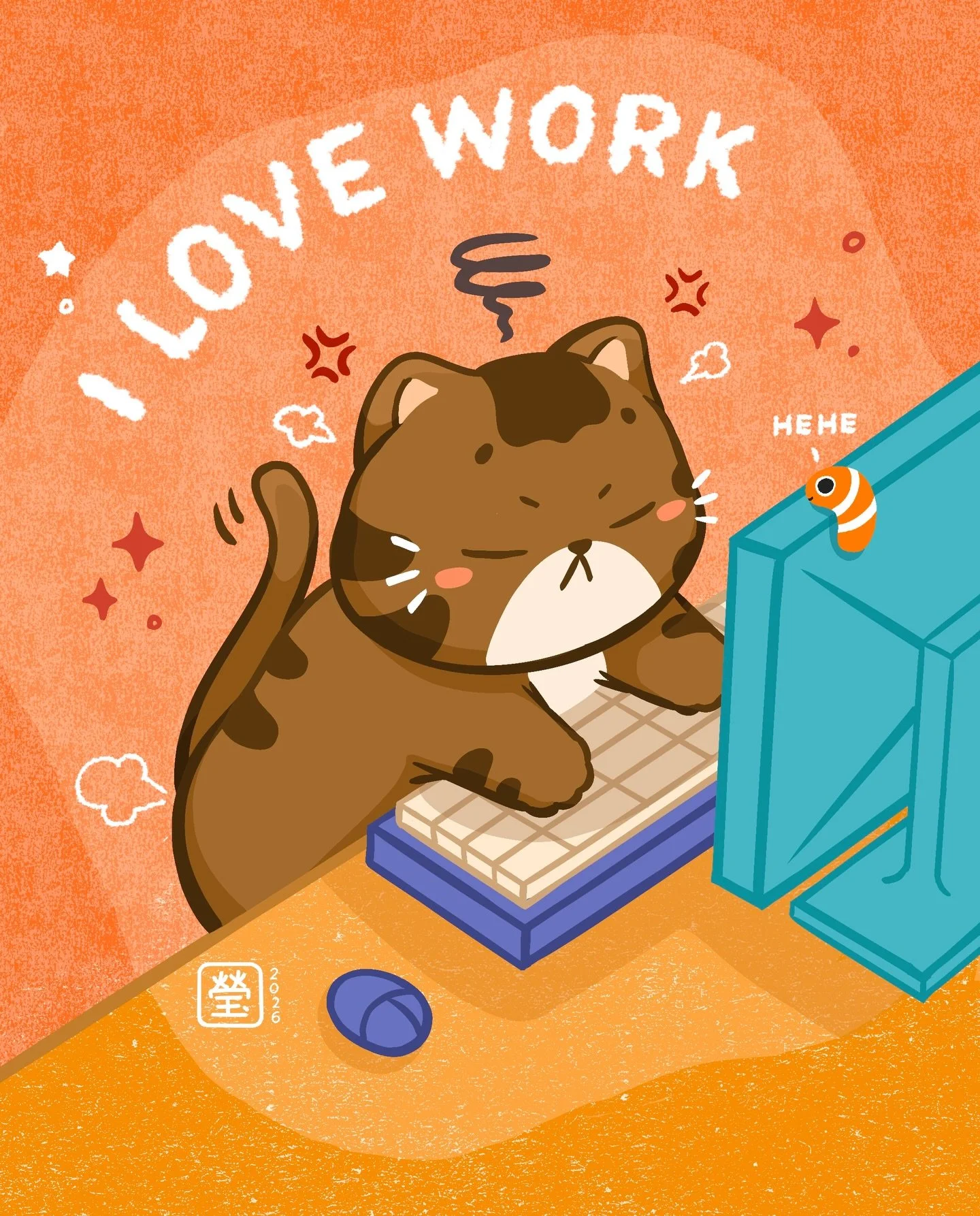 It&rsquo;s Tuesday, I&rsquo;m sure we&rsquo;re all feeling this today. We all love work don&rsquo;t we? 
≽(◉˕ ◉ ≼マ 

✨Check out our End Of Season Sale!
✨ https://www.inkyings.com/
✨ Code: EOS10 

*links are in bio
#inkyings