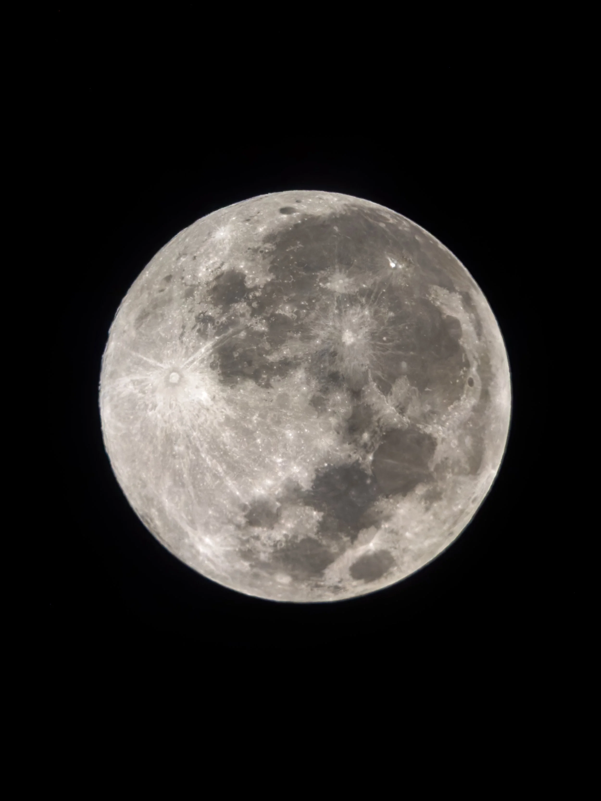 Supermoon taken through the eyepiece of a telescope – Atacama Desert, Chile