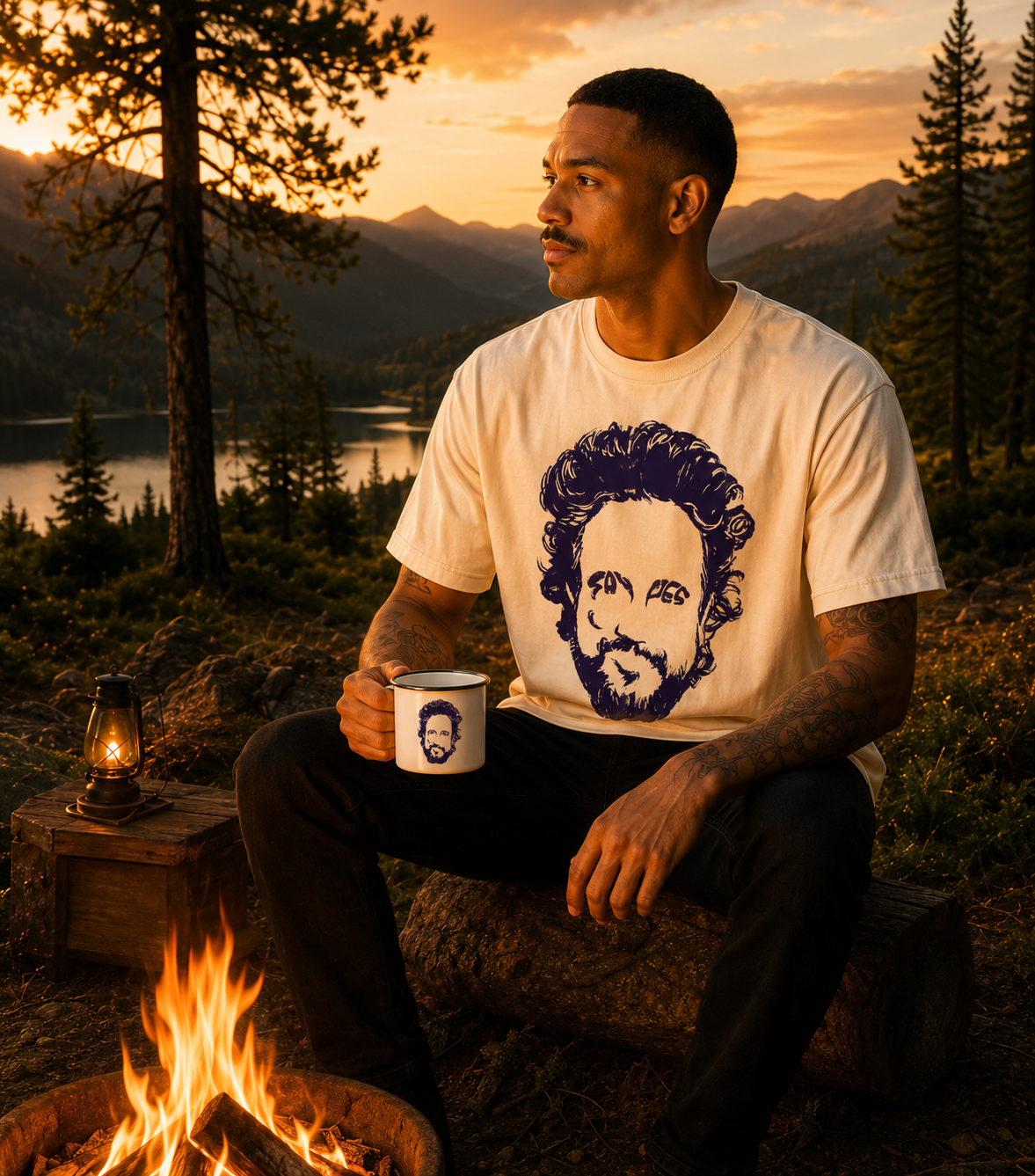 Ancient Astronaut Theorists SAY YES Giorgio Tsoukalos T-shirt | Lenny's After Dark | AS colour Ecru Classic Fit | Ancient Aliens Fans | Fireside