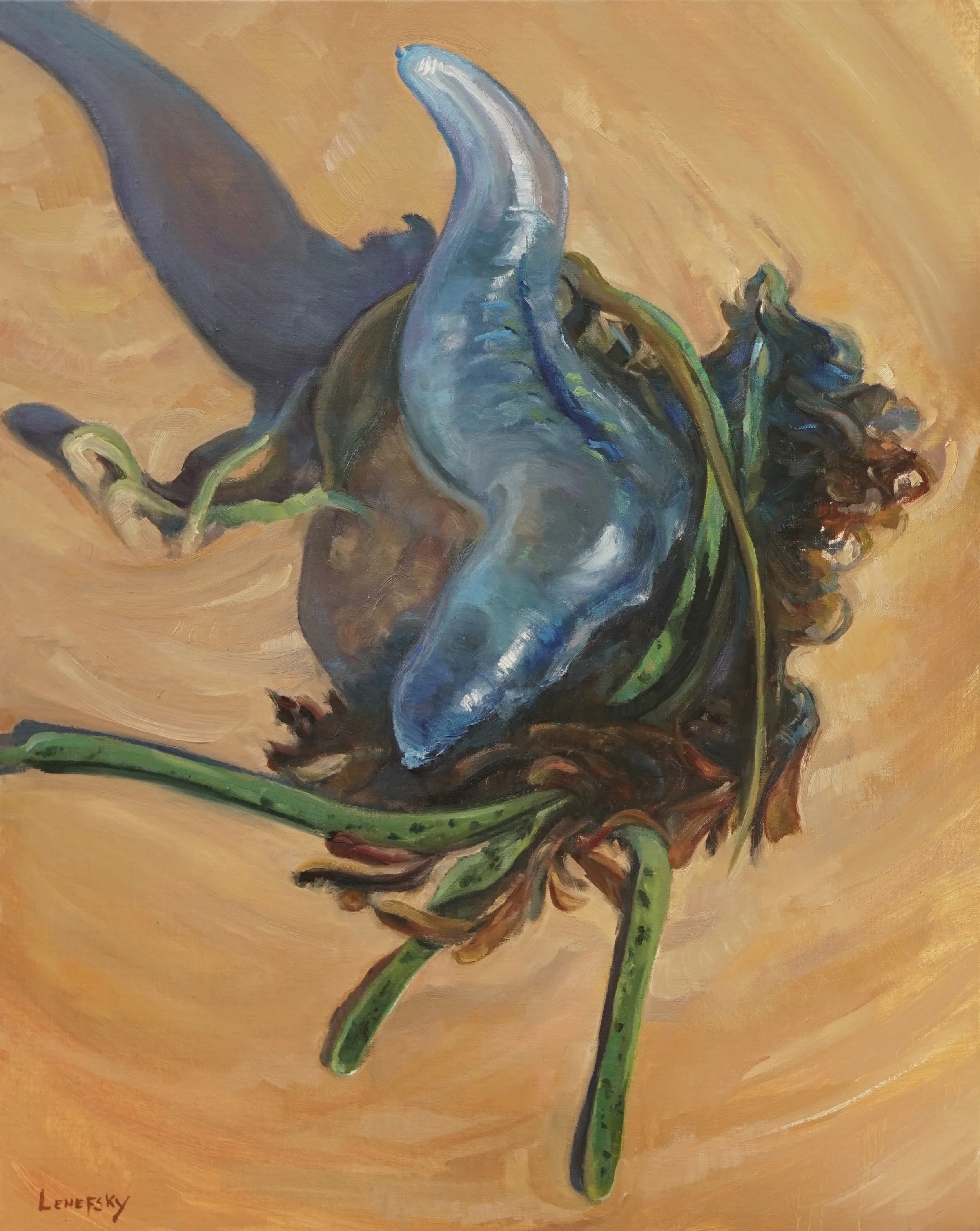Reclining Blue · oil on linen · 16x20 in