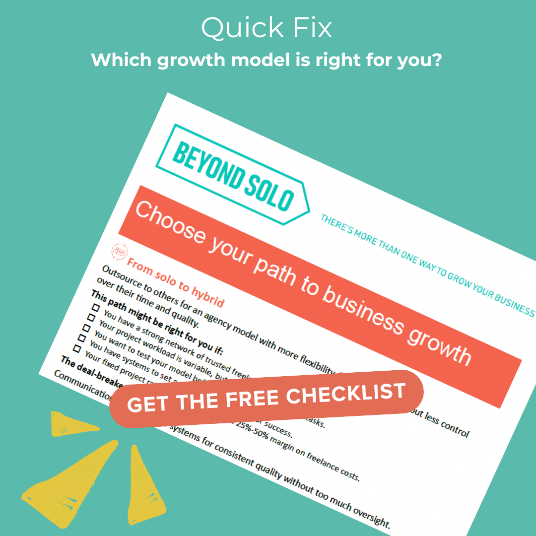 Choose your growth model checklist