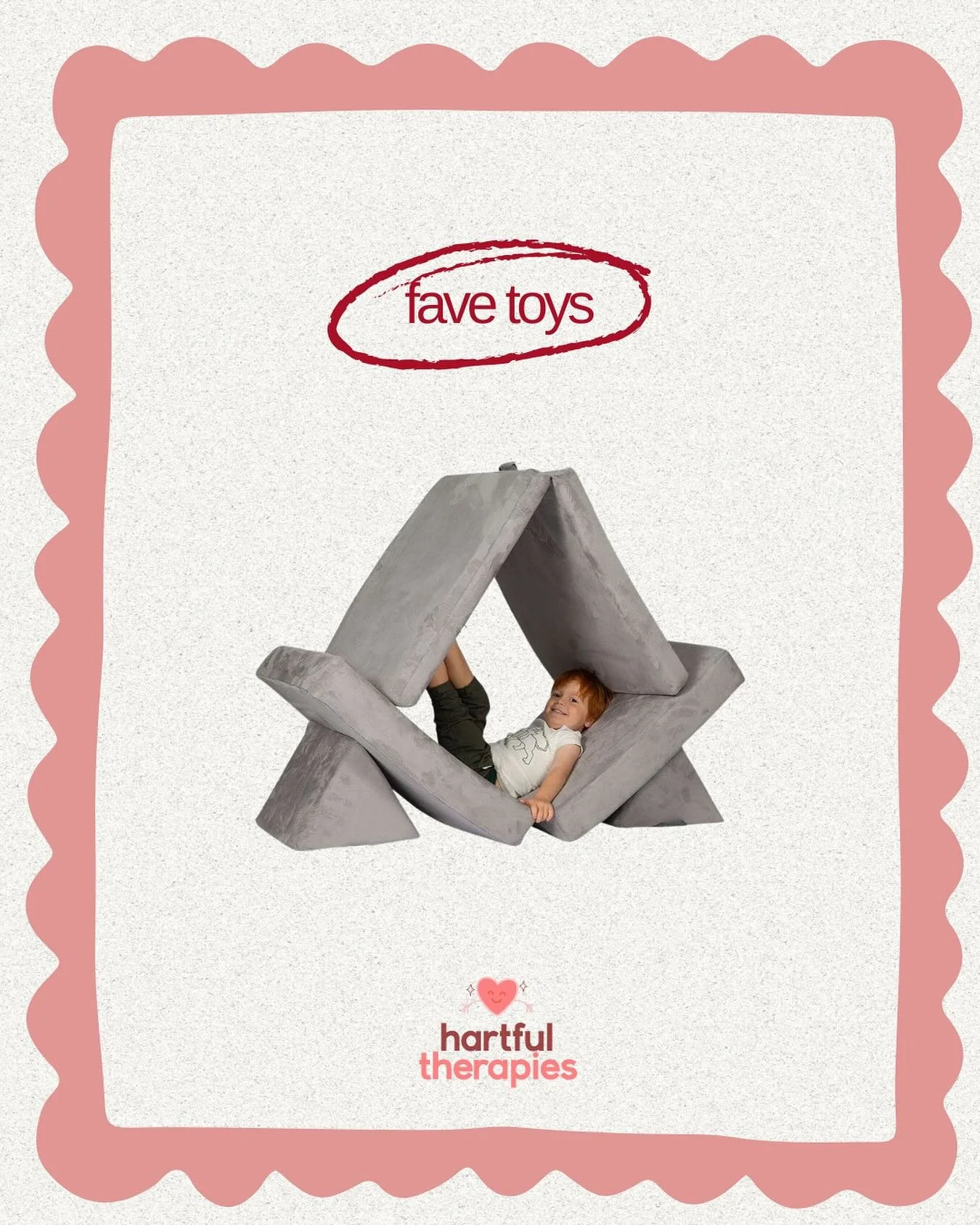 🛋️ Play Couch Adventures

We have a play couch at home and another in the clinic, and both get used every single day. It can be a rocket ship, a cubby house, an obstacle course or the perfect spot for a movie afternoon.

It has been a wonderful way 