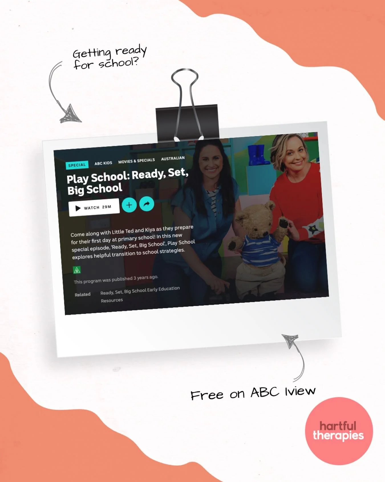 I saw a lovely post shared by Warrigal Road State School recently, and it really resonated with me as a parent with a child about to start Prep.
They shared a beautiful resource that helps children and parents ease into the idea of big school in a ca