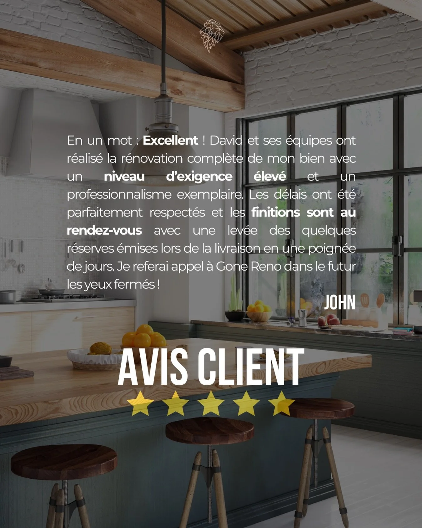 ⭐ Des standards &eacute;lev&eacute;s 
Merci pour cet avis et votre confiance !
#renovation&nbsp;#renovationinterieure&nbsp;#avantapres&nbsp;#chantier&nbsp;#lyon&nbsp;#avis&nbsp;#satisfactionclient&nbsp;#gonereno