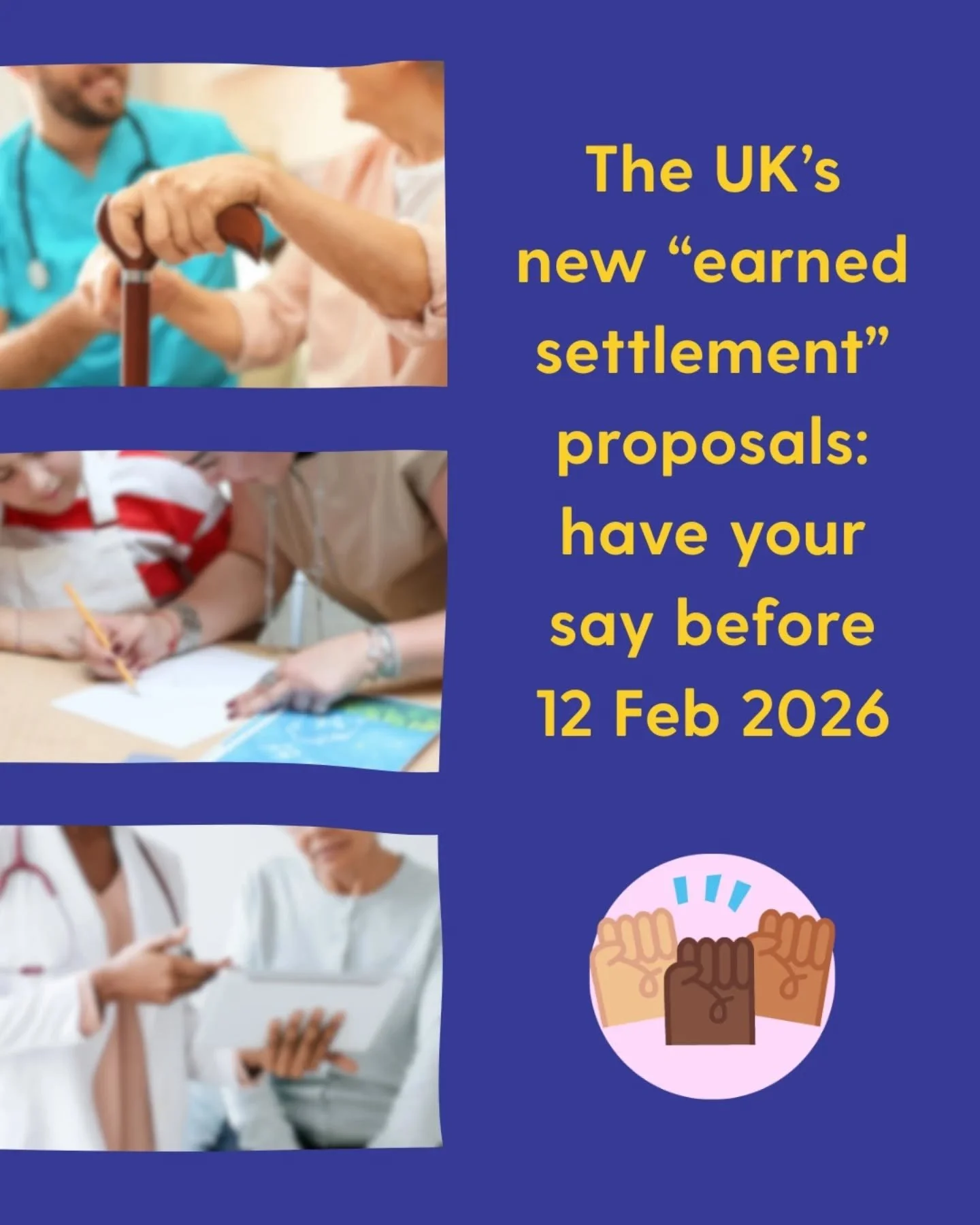 Last week we shared the headlines from the government's overhaul of UK immigration policy, and we must raise our voices now to oppose this harsher model. The consultation on &lsquo;earned settlement&rsquo; is open until 12 February 2026 and proposes 