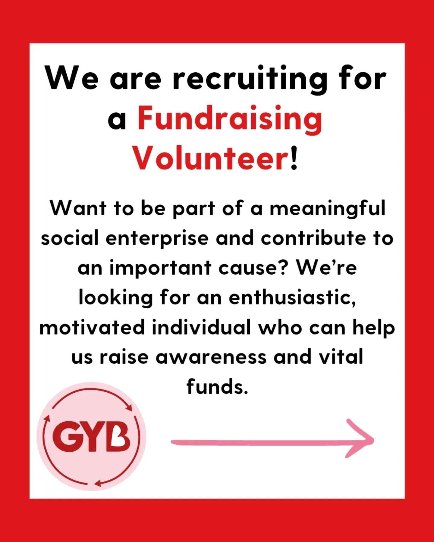 Want to be part of a meaningful social enterprise and contribute to an important cause? We&rsquo;re looking for an enthusiastic, motivated individual who can help us raise awareness and vital funds ❤️ 

You'll be in a collaborative and inclusive work