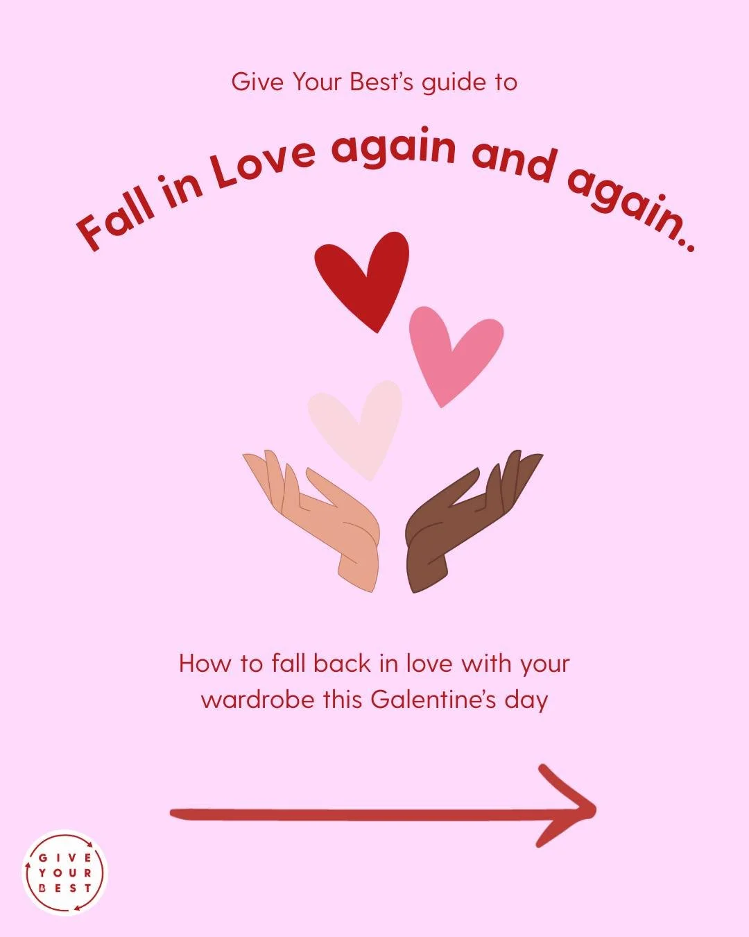 Fall in Love again and again with your wardrobe this Galentine's day💘 💘 💘

Swipe to see some of GYB's top tips for keeping a healthy and loving relationship with the clothing we already own! With 92 million tonnes of clothing going to landfill eve